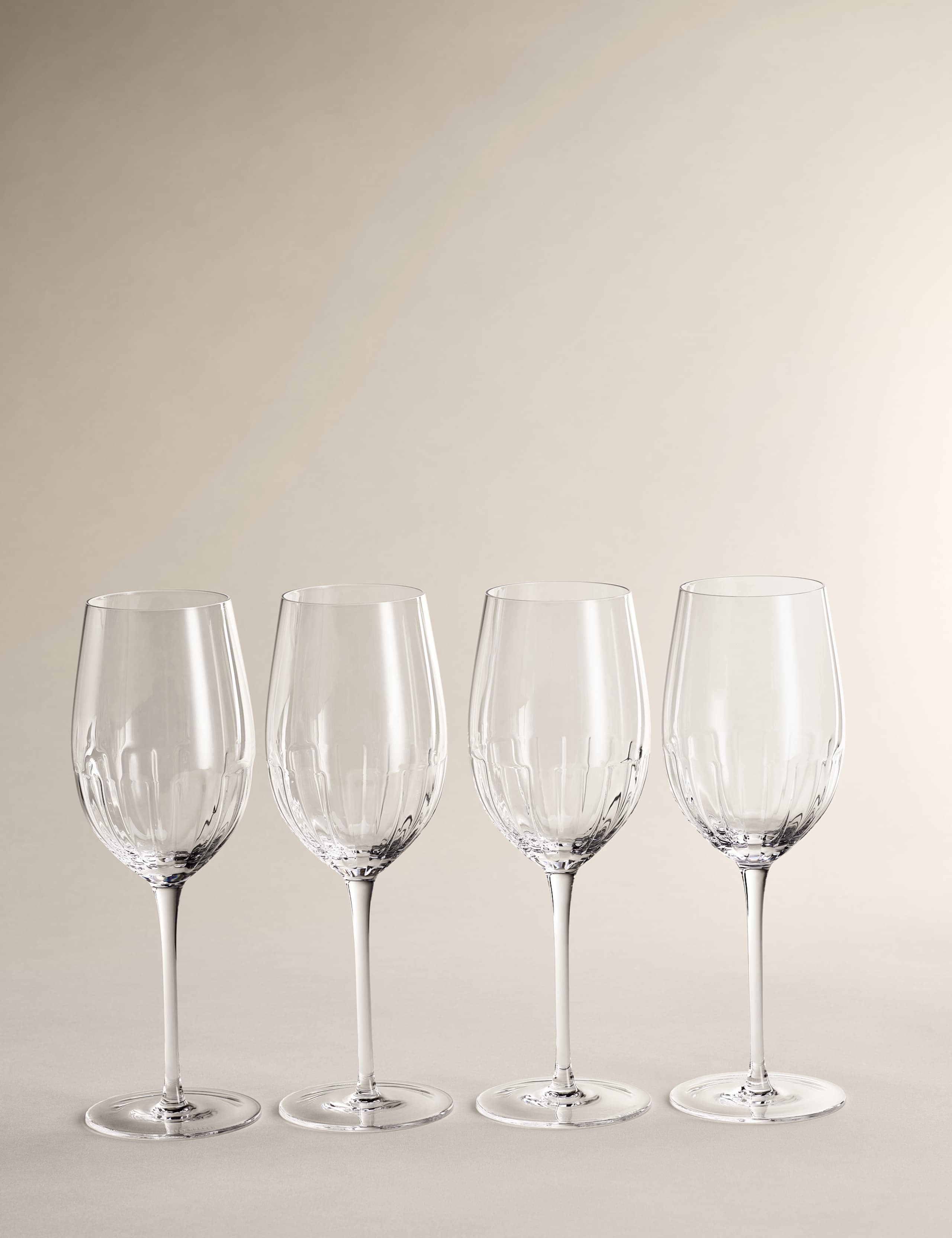 Set of 4 Textured Wine Glasses