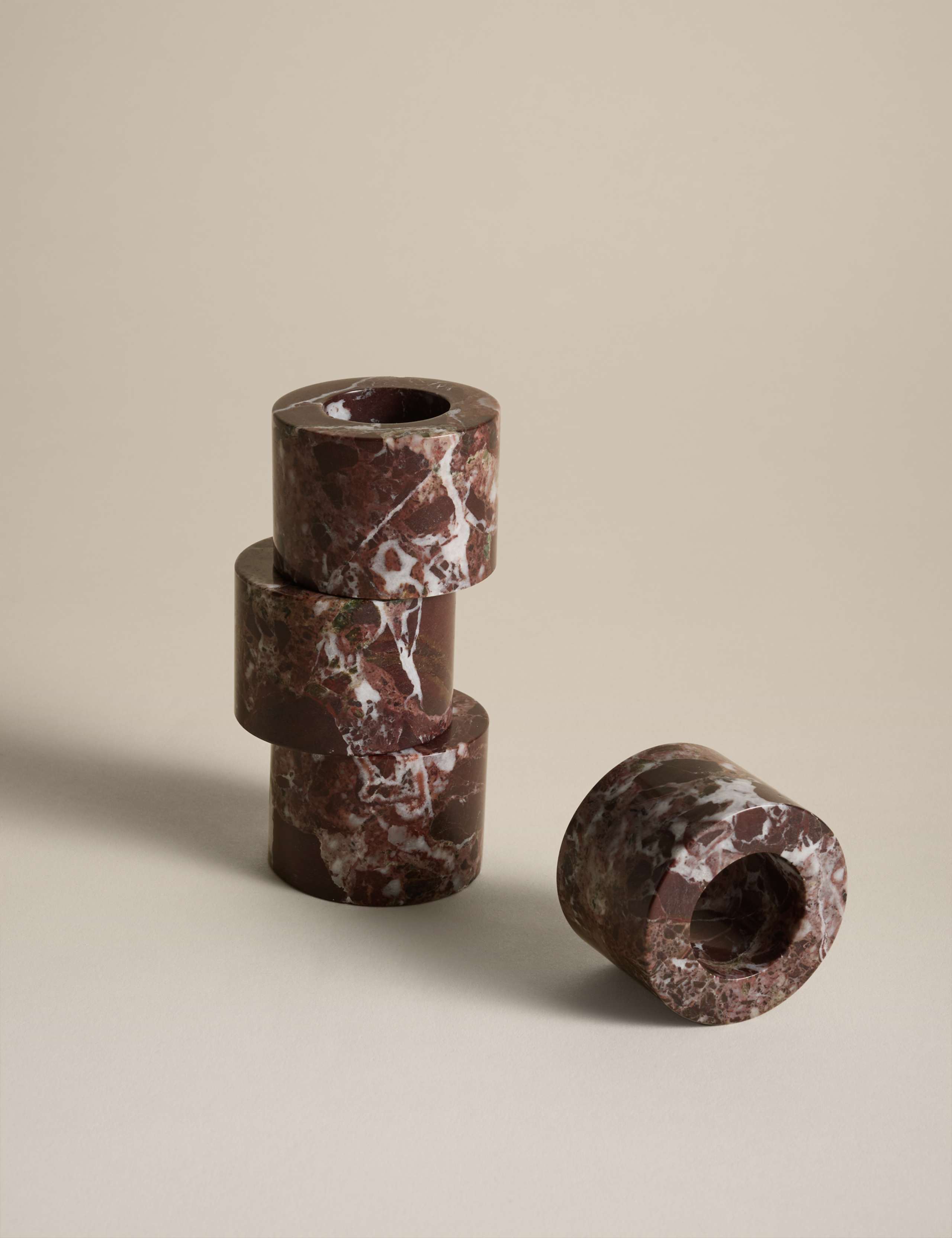 Set of 4 Stone Napkin Rings