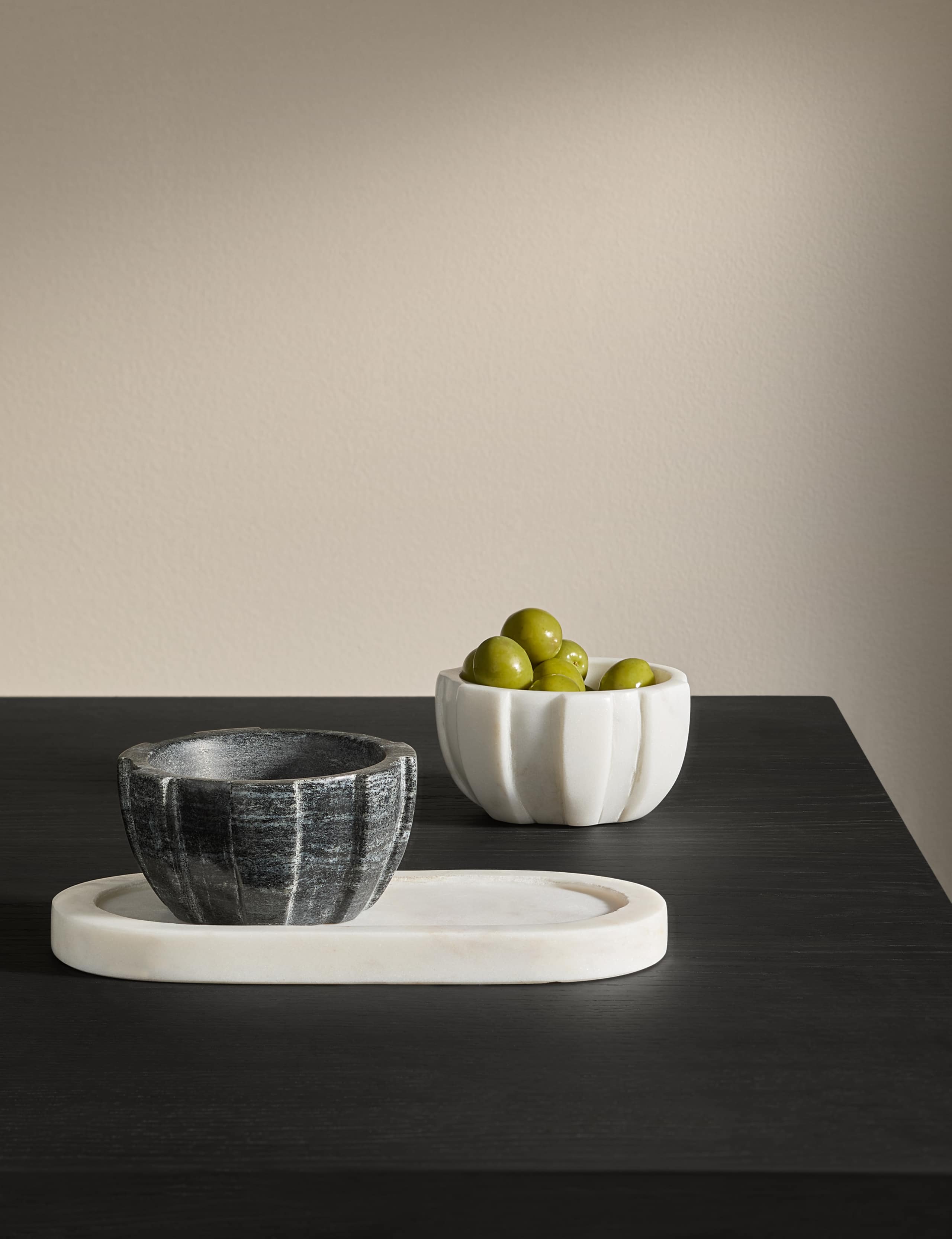 Marble Textured Pinch Pots & Tray