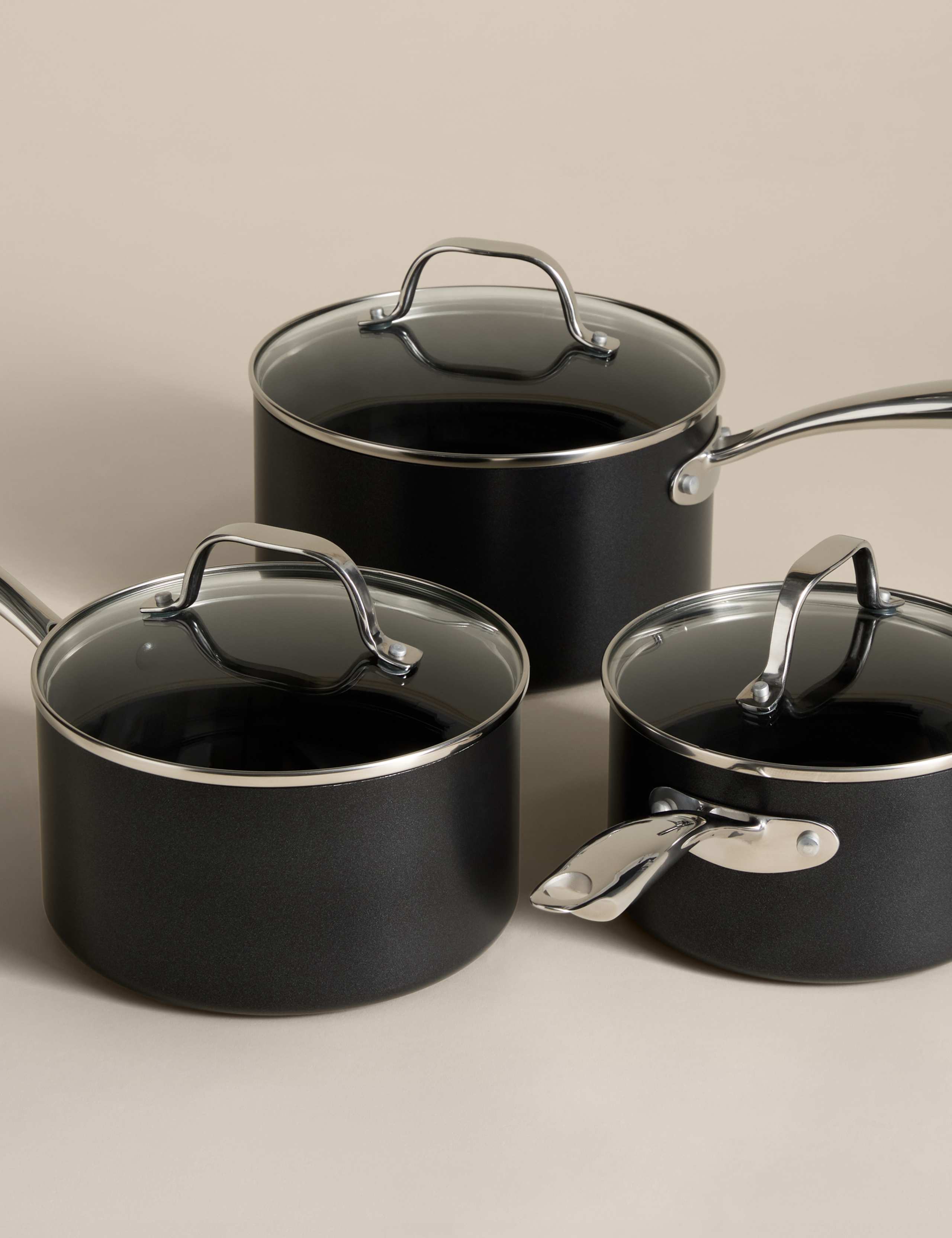 3 Piece Aluminium Non-Stick Pan Set