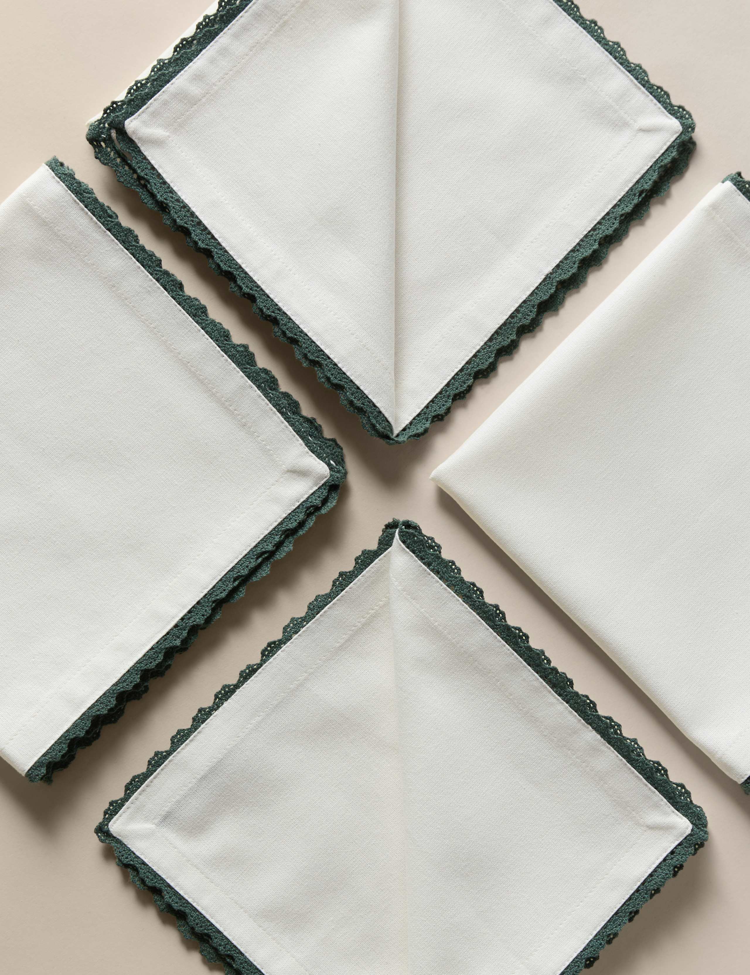 Set of 4 Pure Cotton Napkins