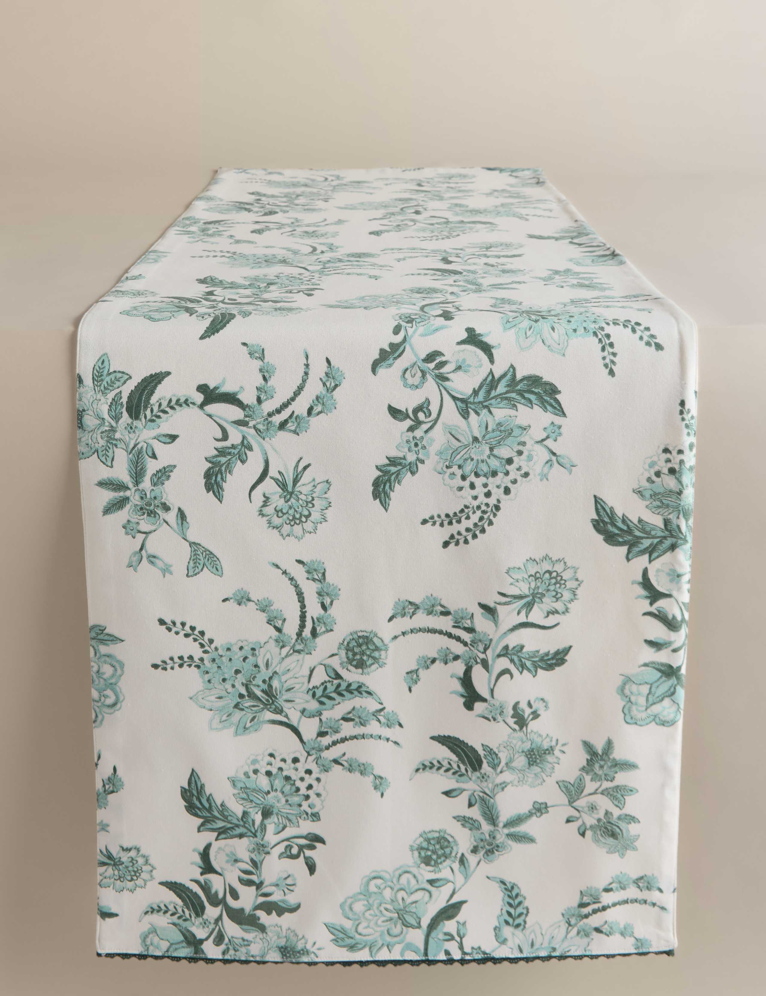 Pure Cotton Chintz Floral Table Runner