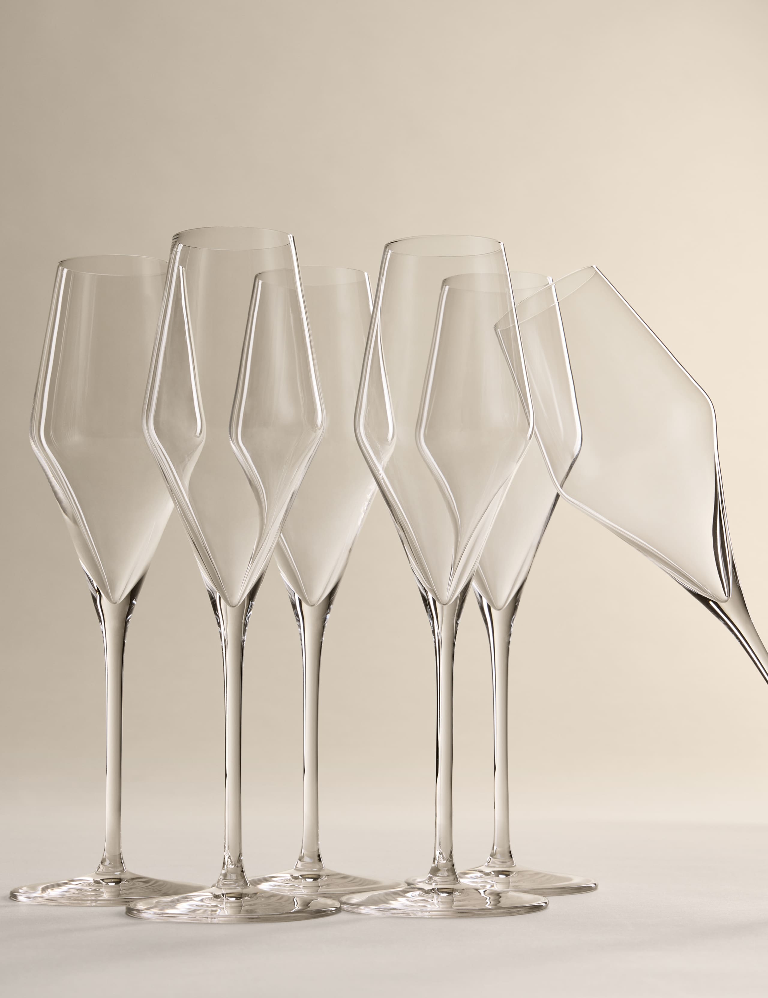 Set of 6 Champagne Flutes