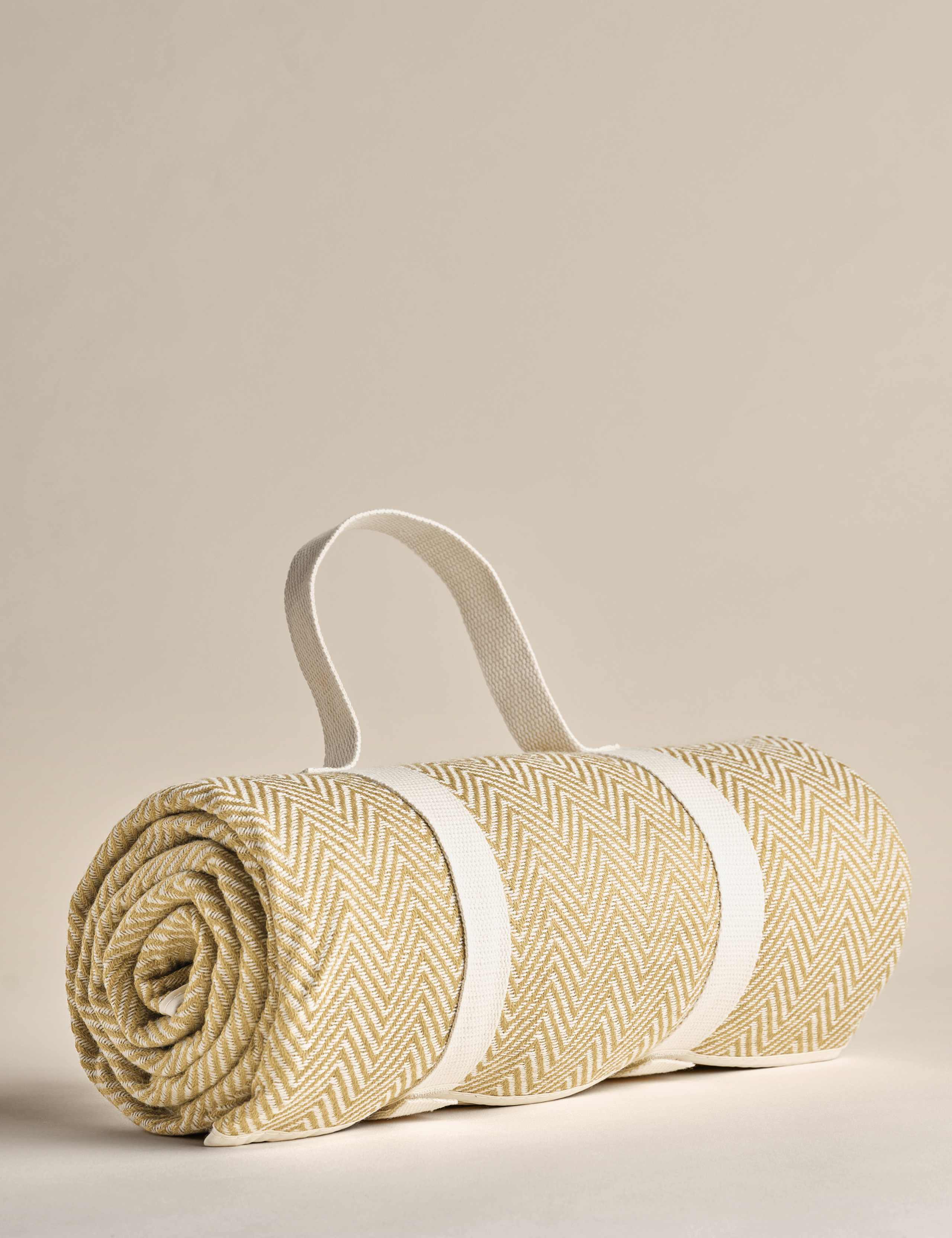 Boho Herringbone Foldaway Picnic Blanket