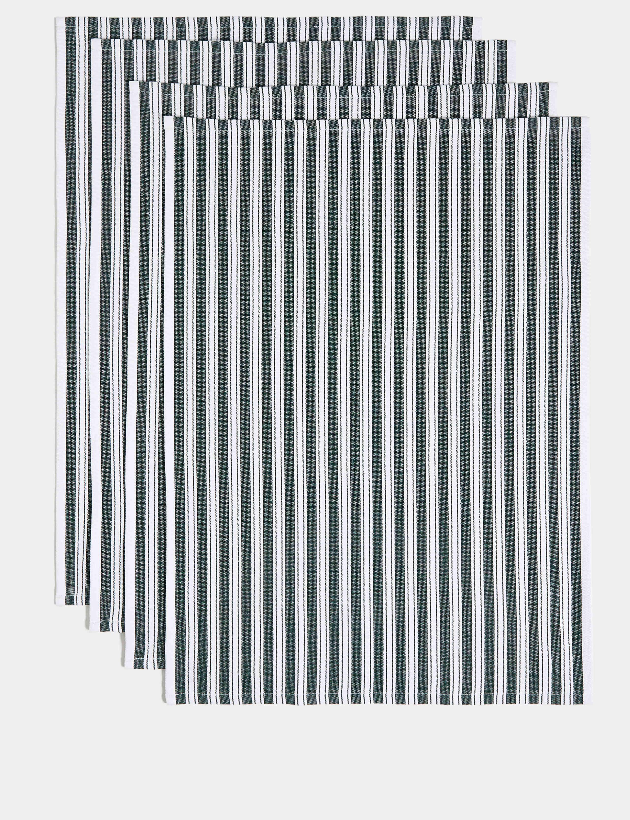 Set of 4 Cotton Rich Basket Weave Tea Towels