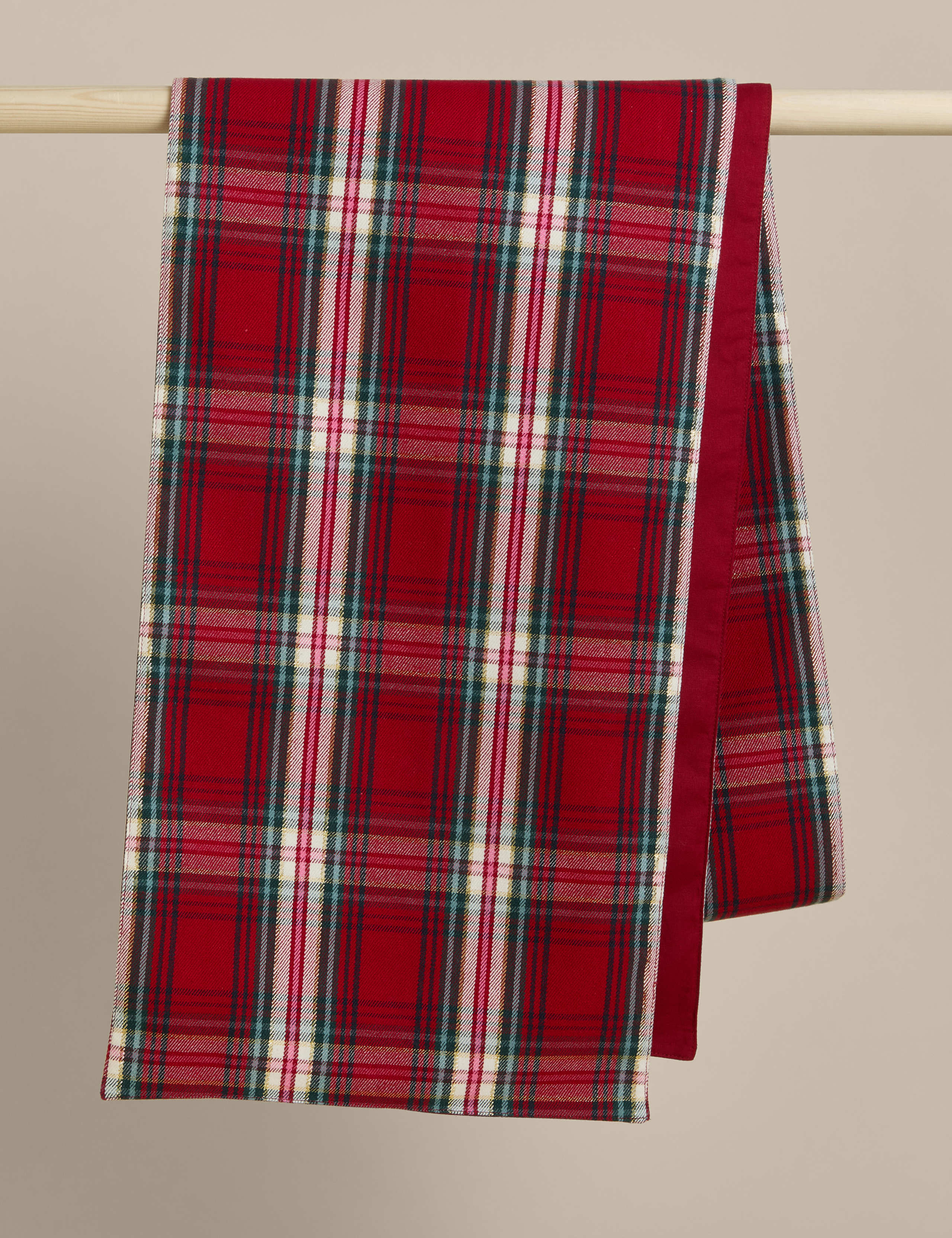 Cotton Rich Tartan Table Runner