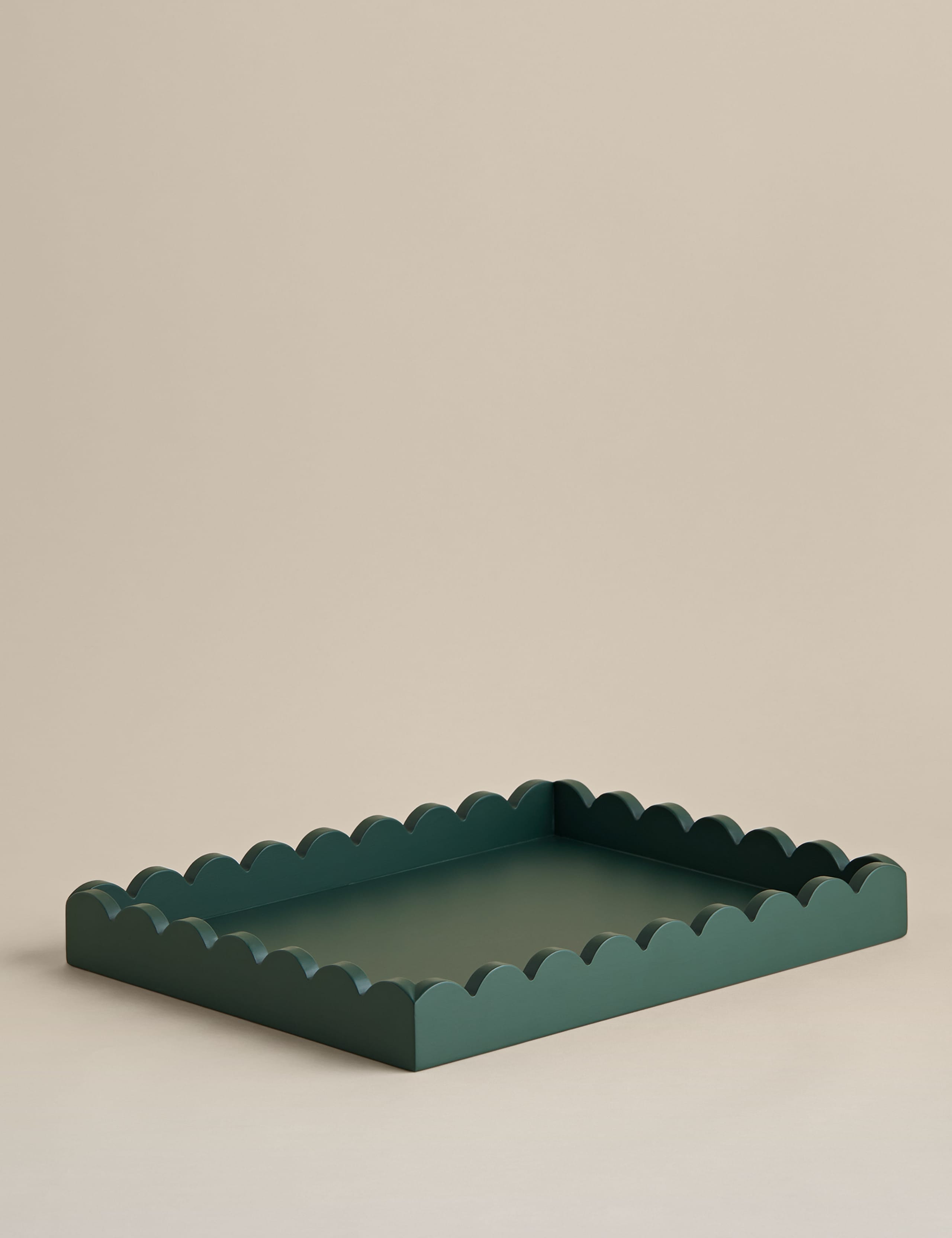 Wooden Scallop Tray