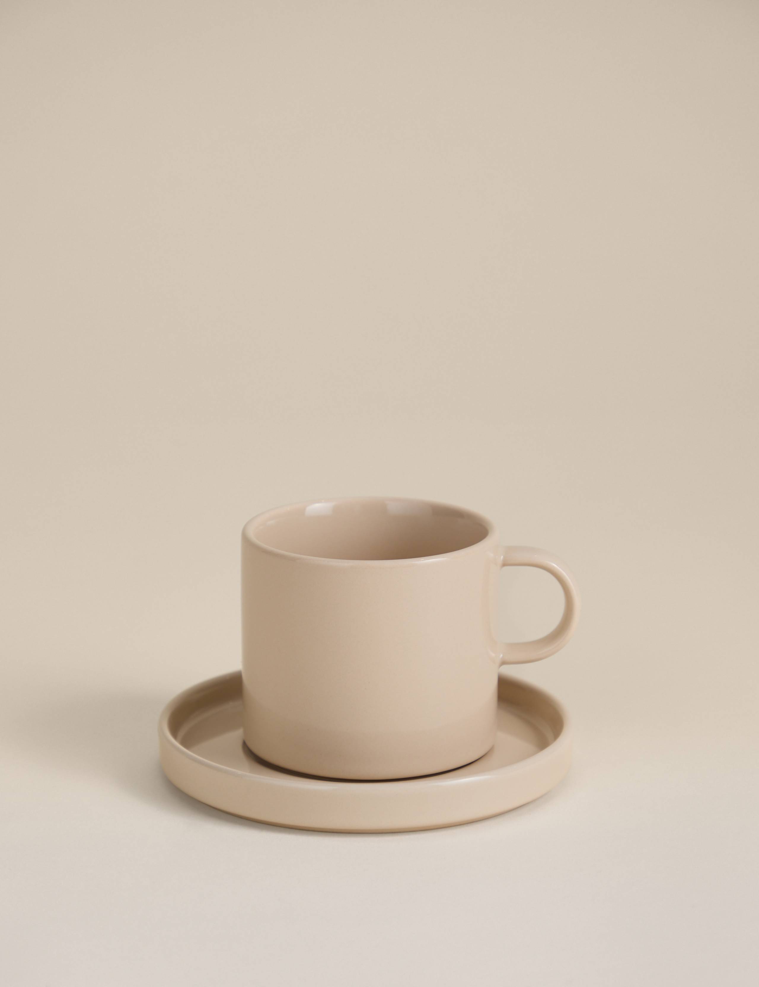 Straight Sided Cup & Saucer