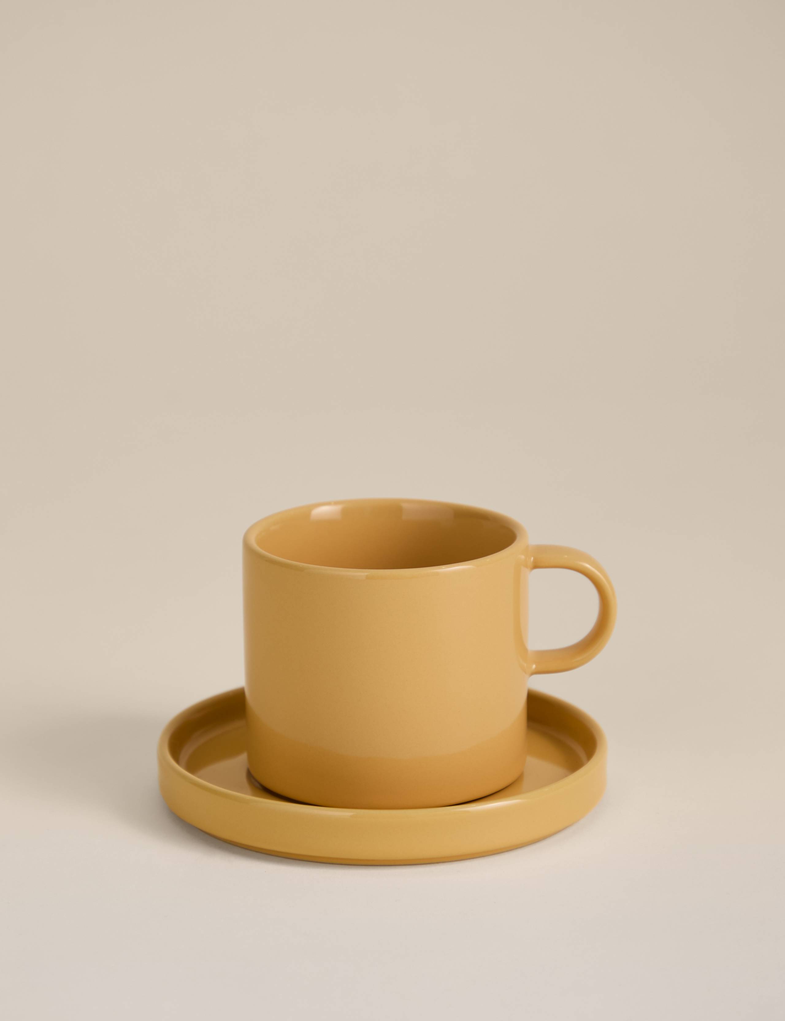 Straight Sided Cup & Saucer