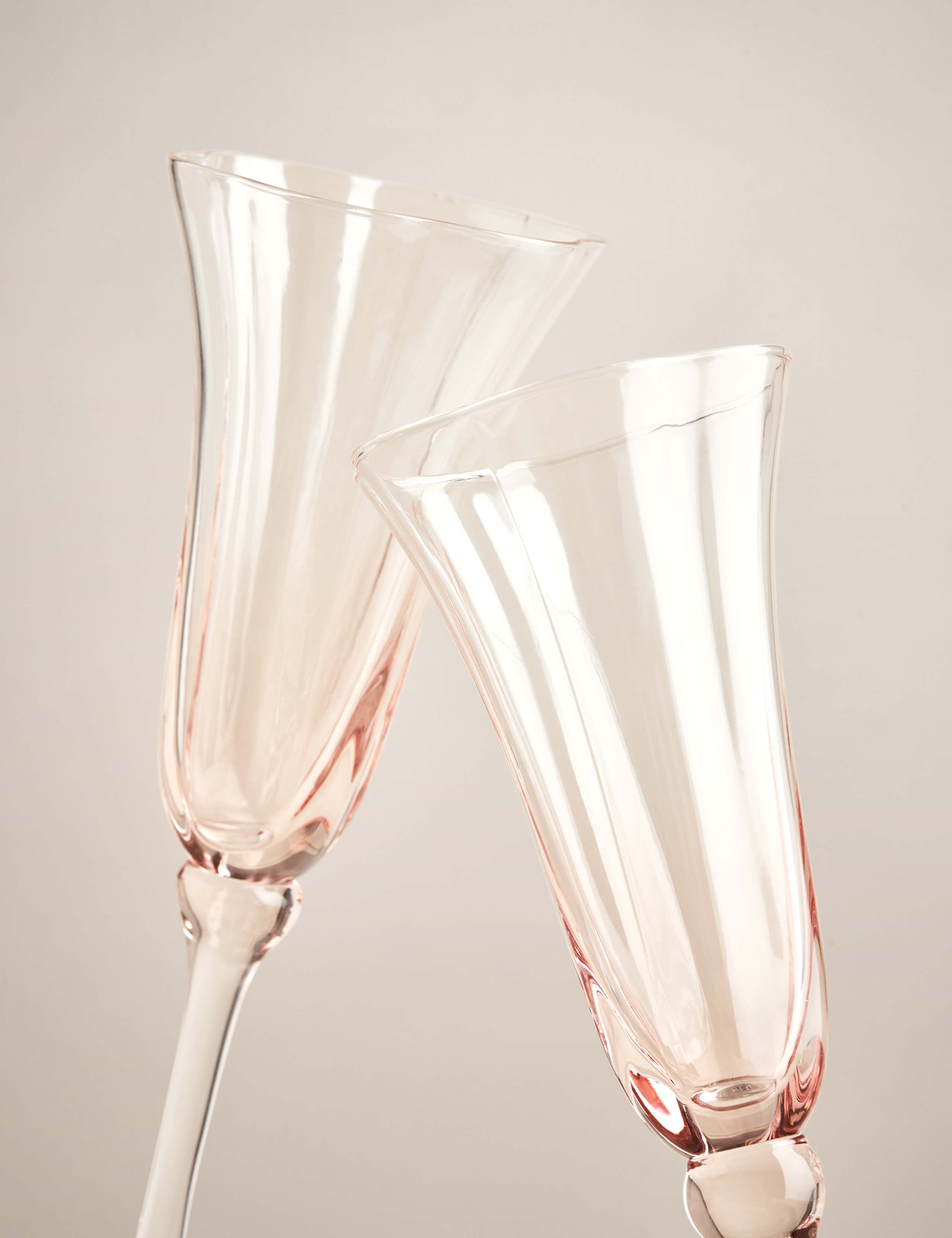 Set of 2 Fleur Ombré Champagne Flutes