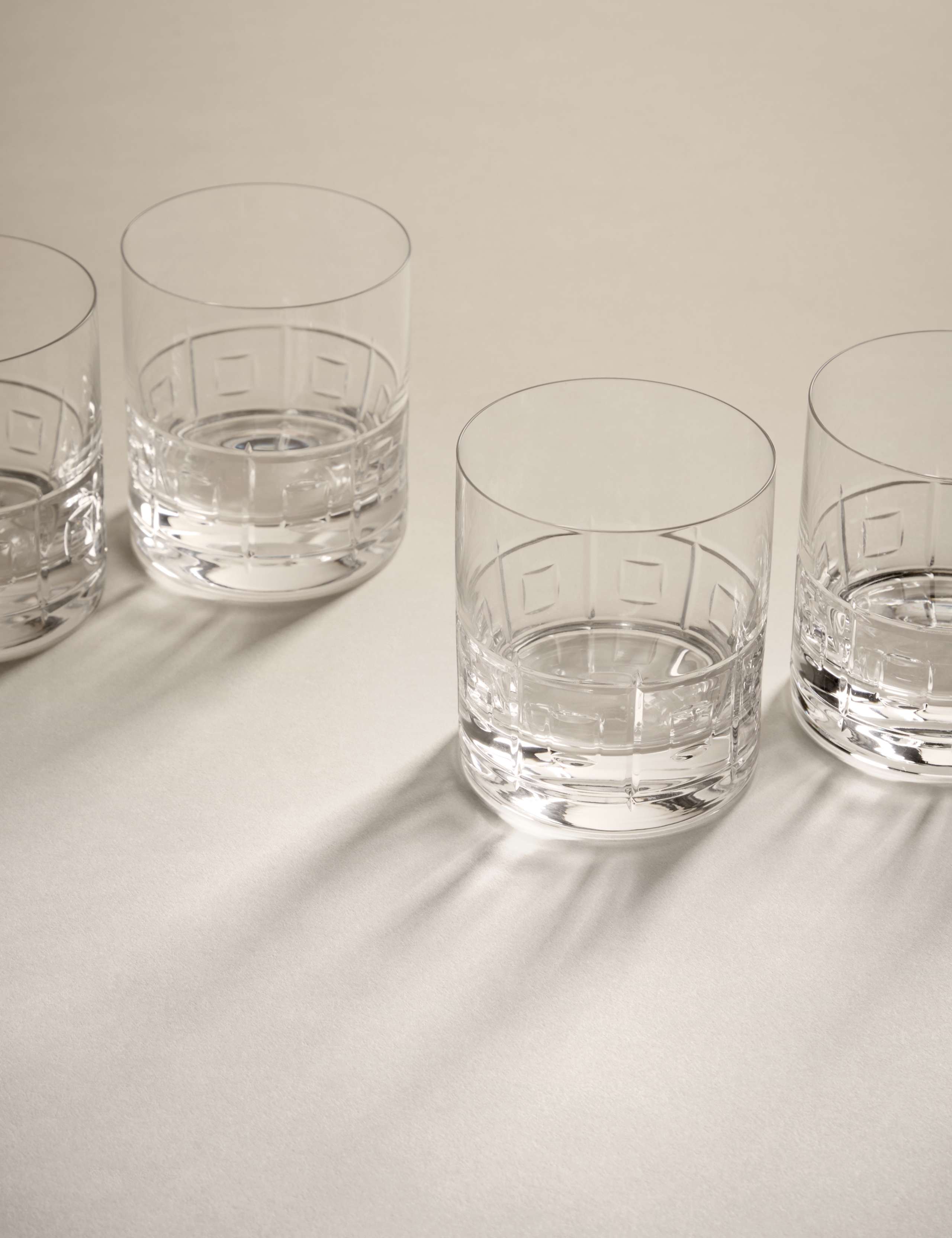 Set of 4 Etched Tumblers