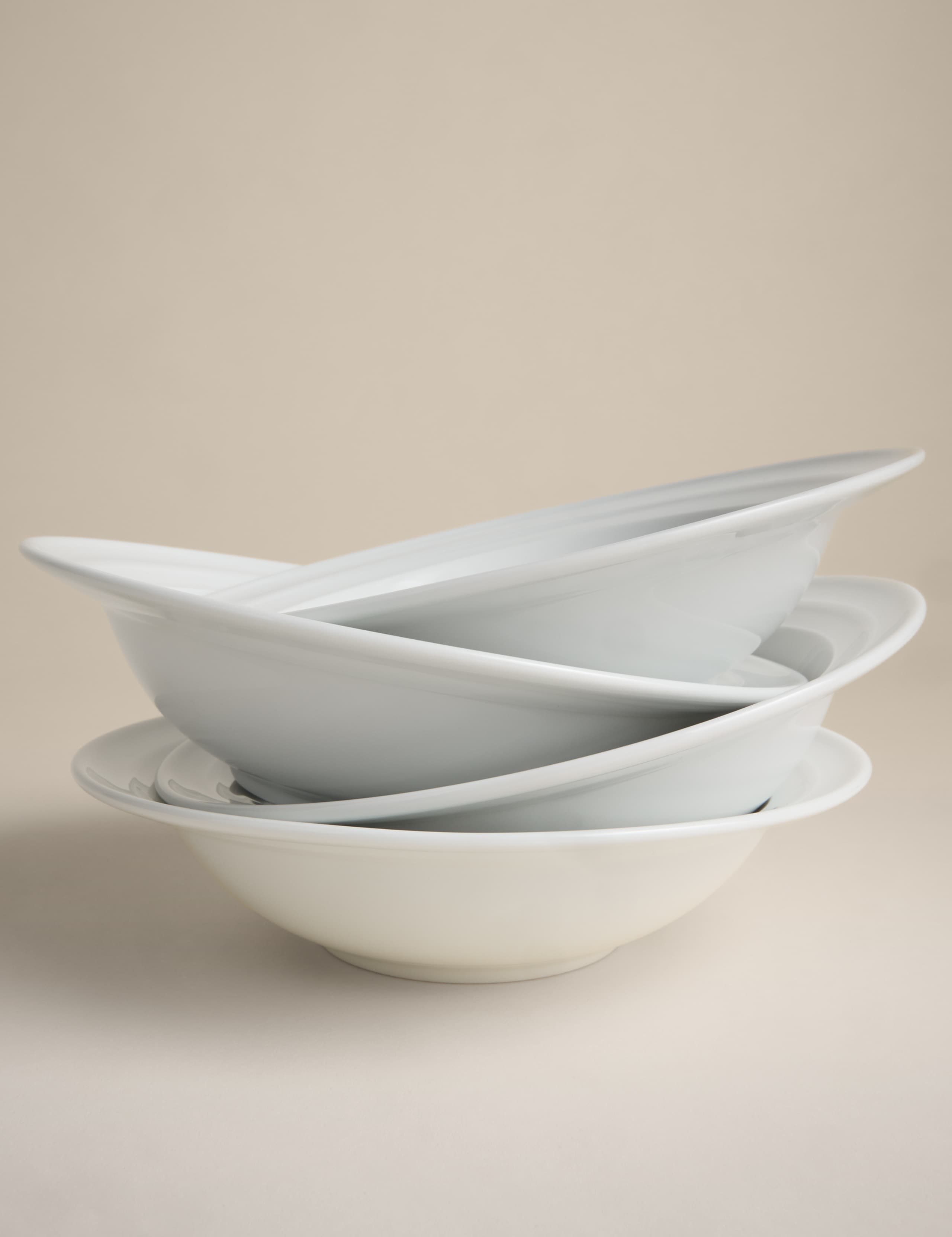 Set of 4 Burford Embossed Rim Cereal Bowls