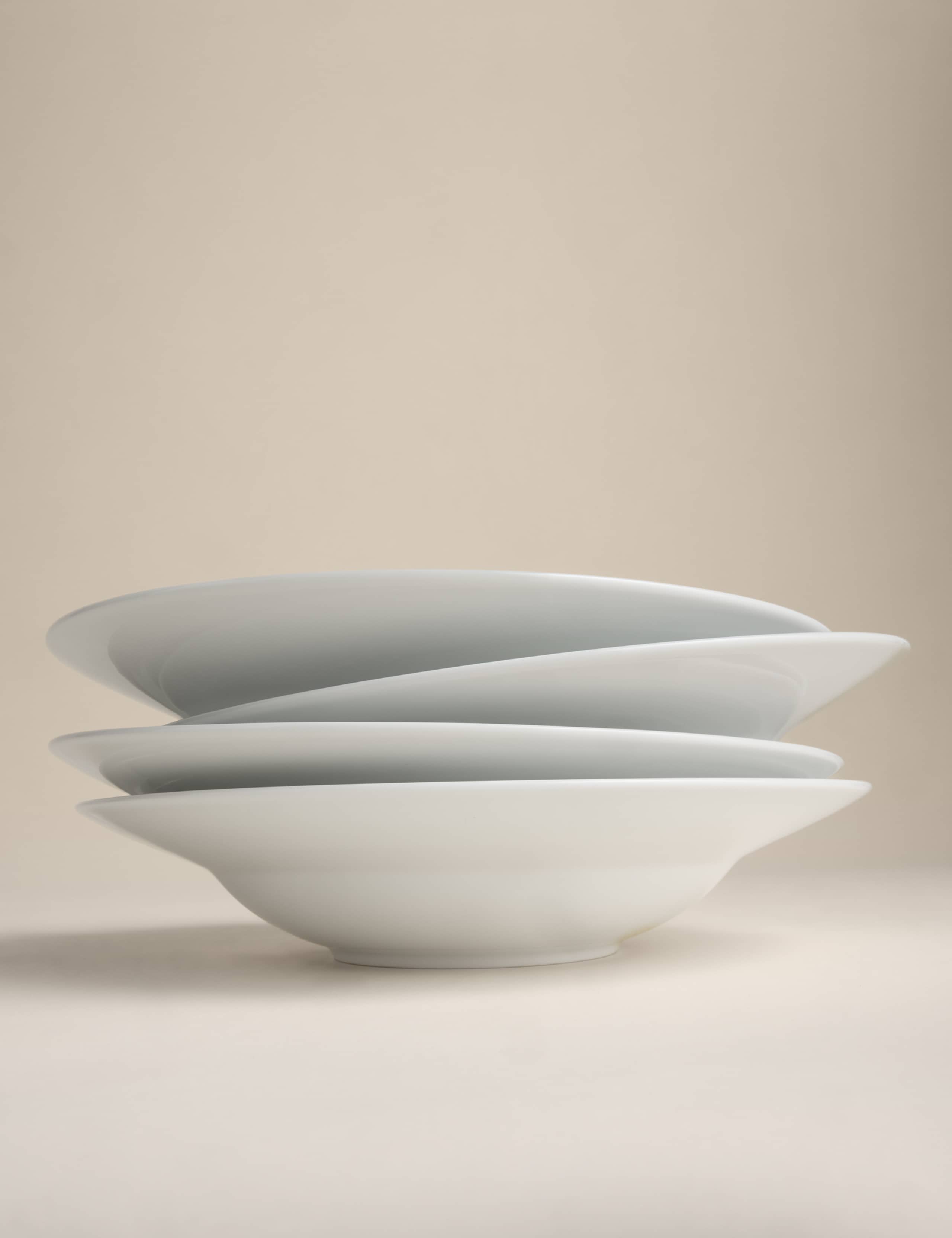 Set of 4 Burford Embossed Rim Pasta Bowls