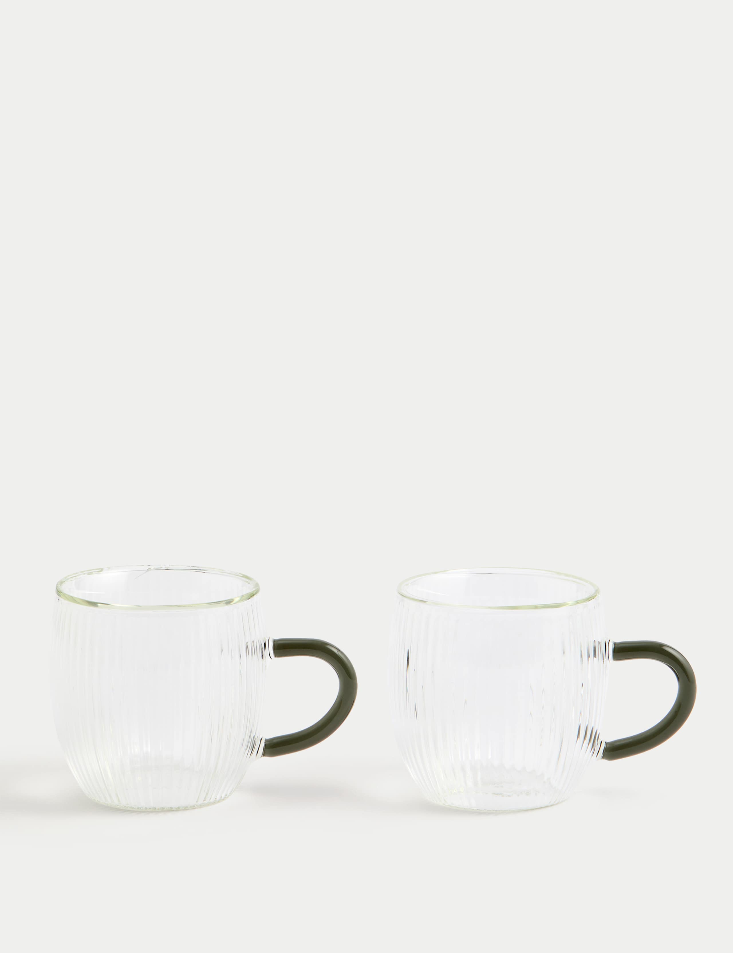 Set of 2 Ribbed Mugs