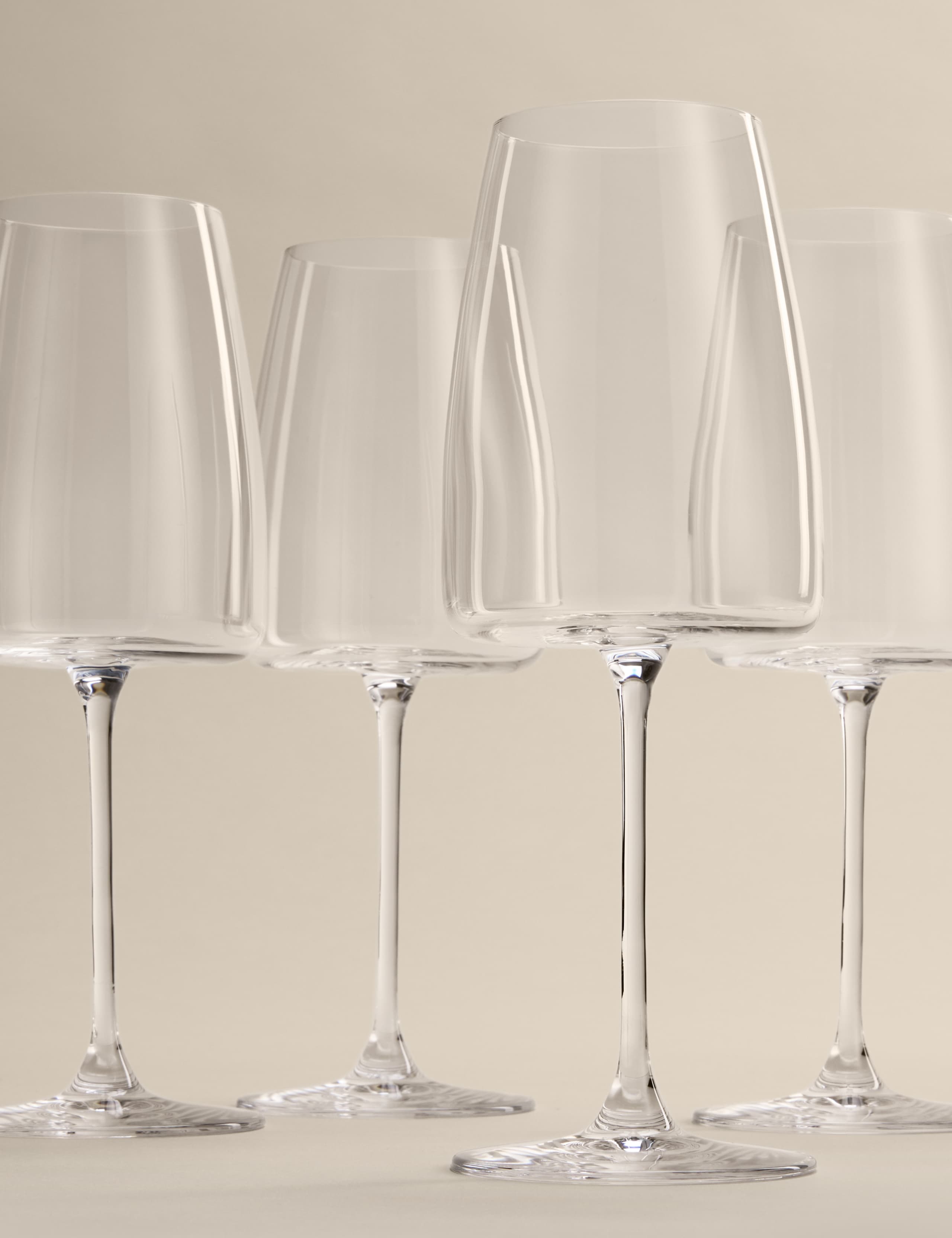 Set of 4 Crystal Red Wine Glasses