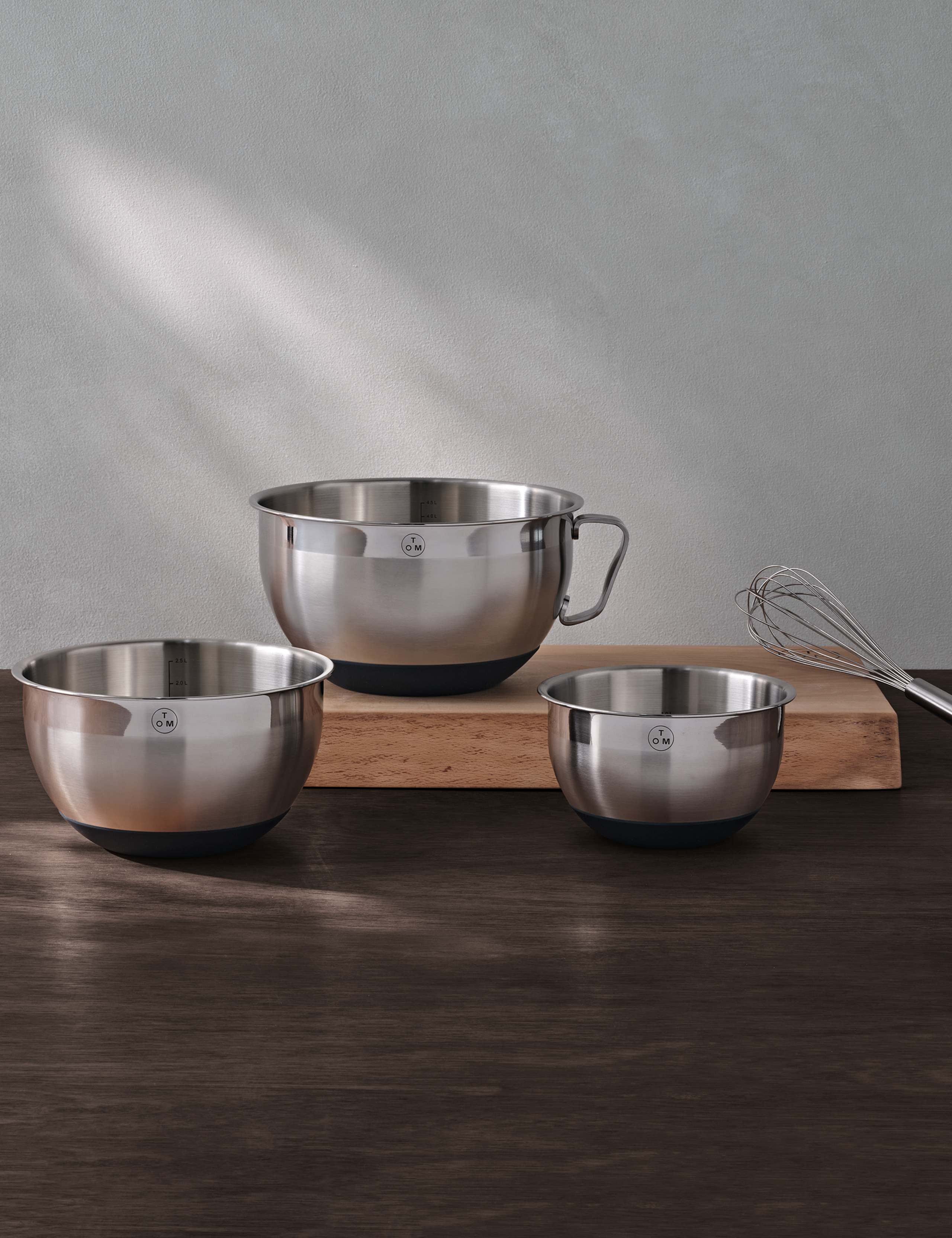 Set Of 3 Stainless Steel Mixing Bowls