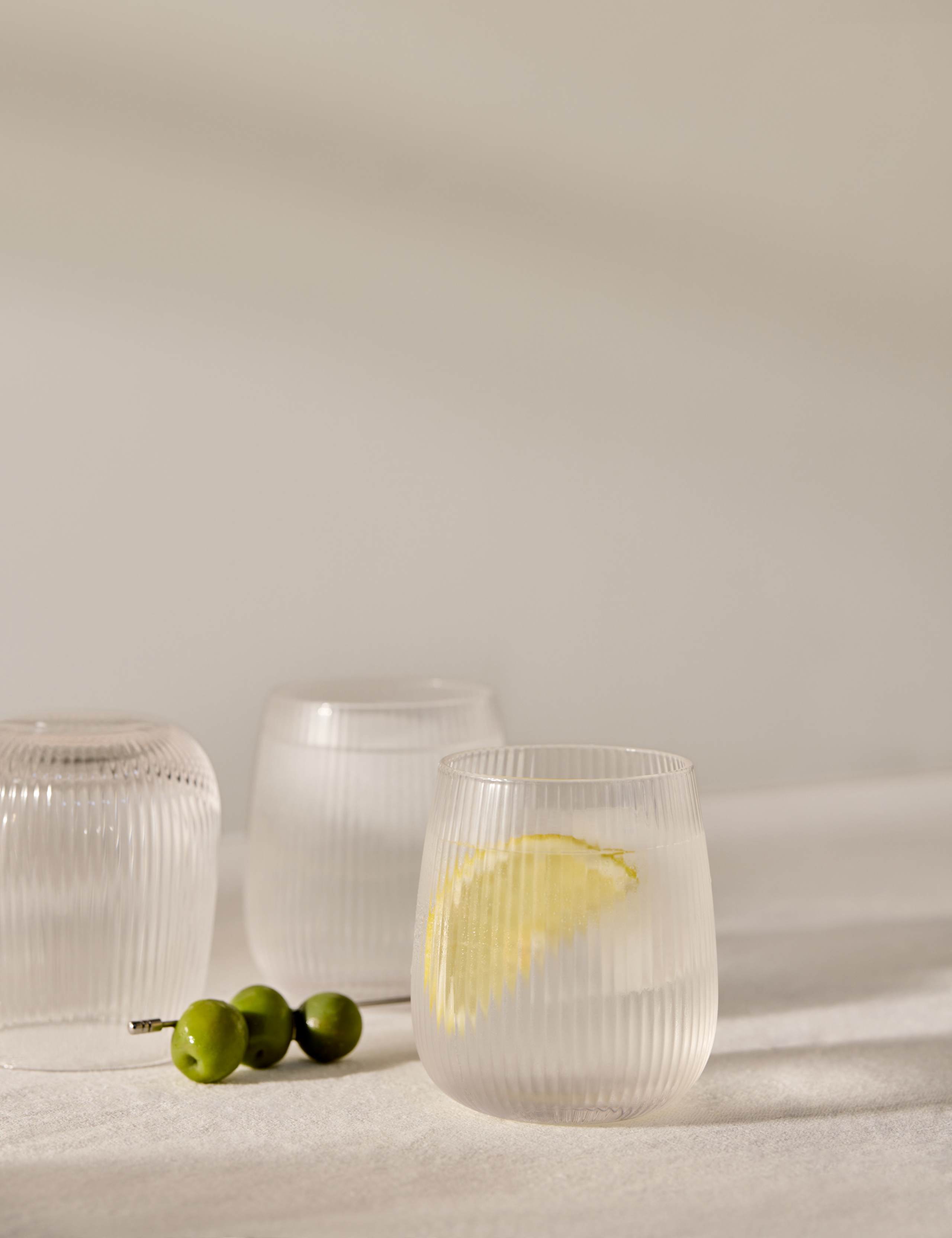 Set of 6 Maxim Optic Ribbed Tumblers