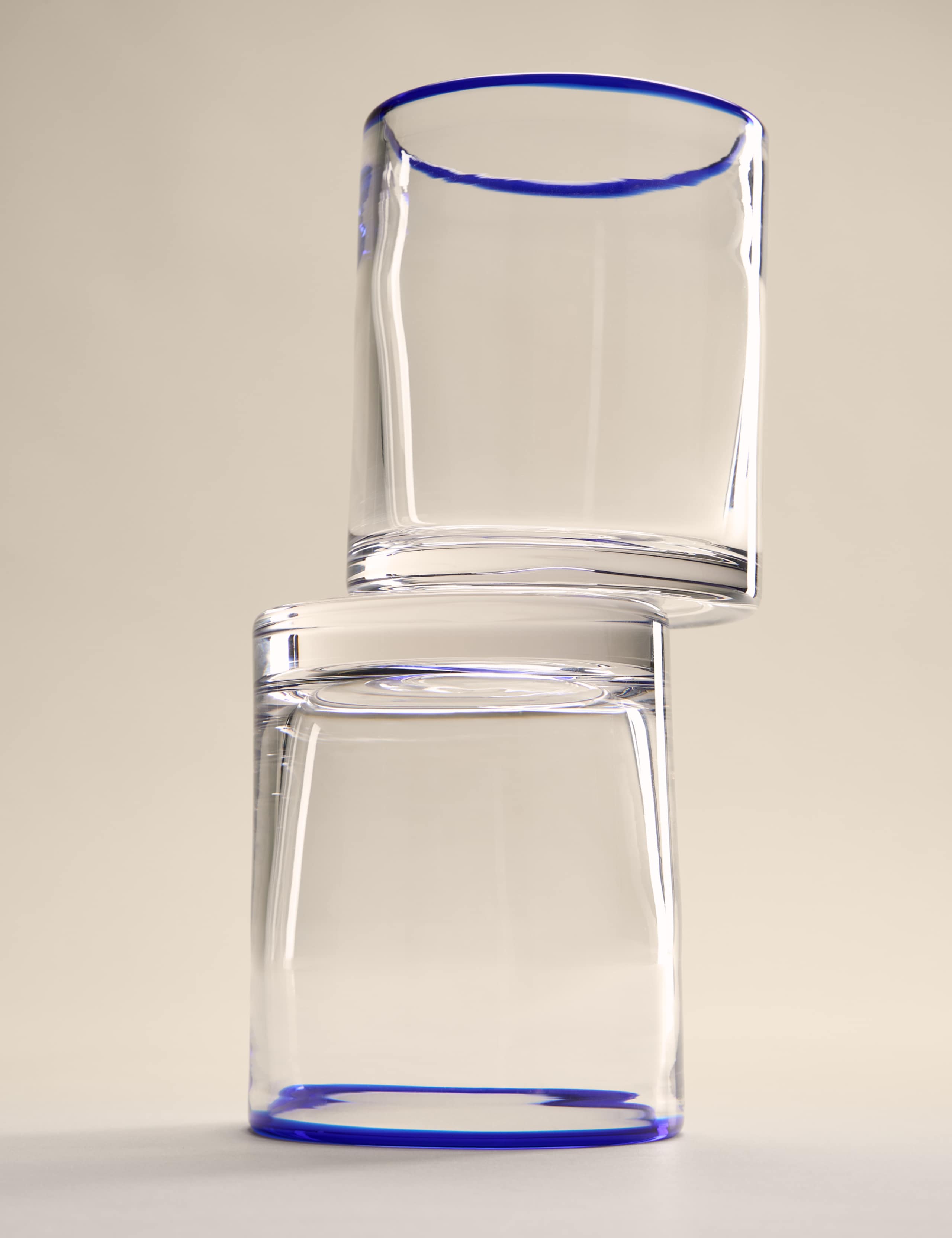Set of 2 Contrast Rim Tumblers