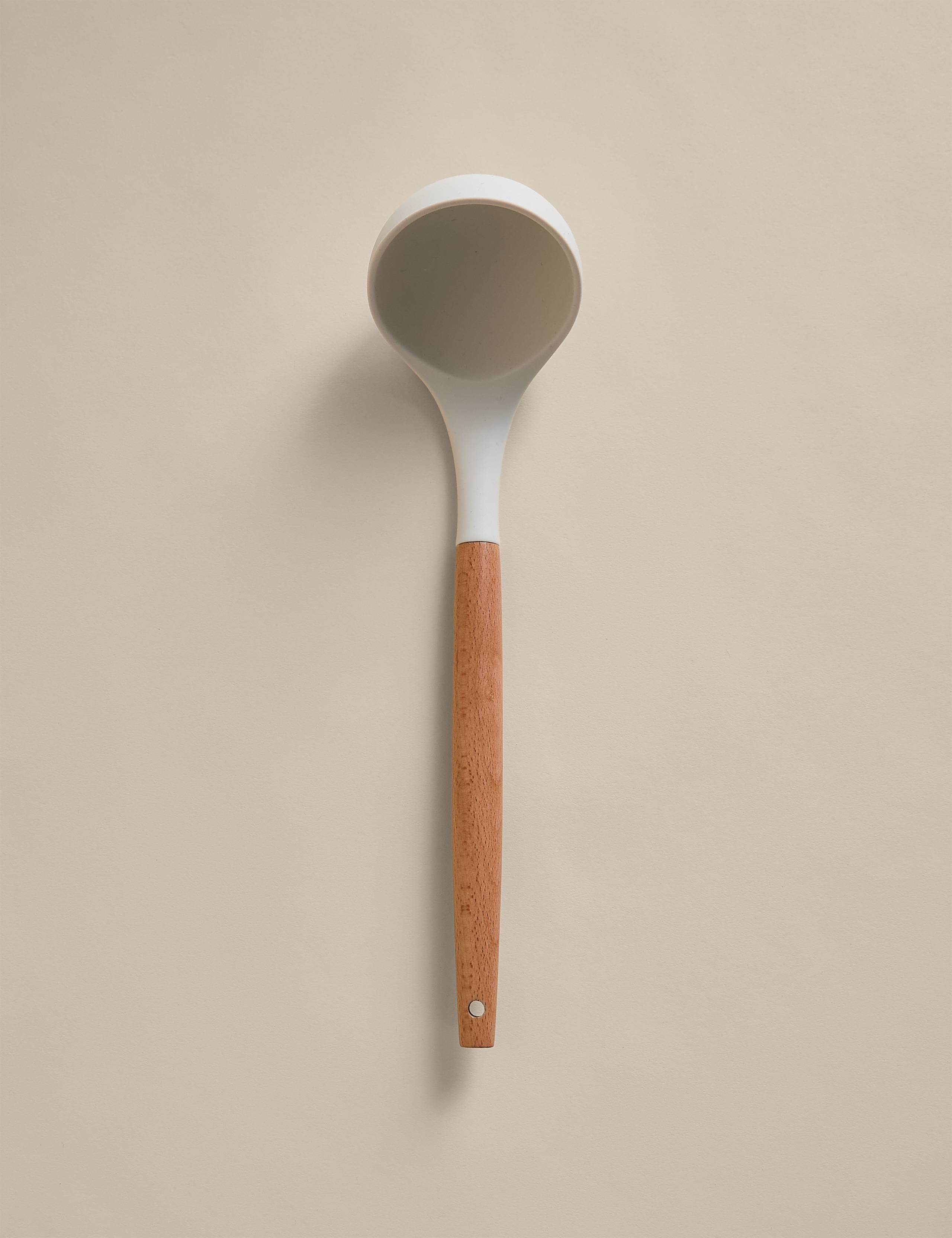Silicone and Wood Ladle