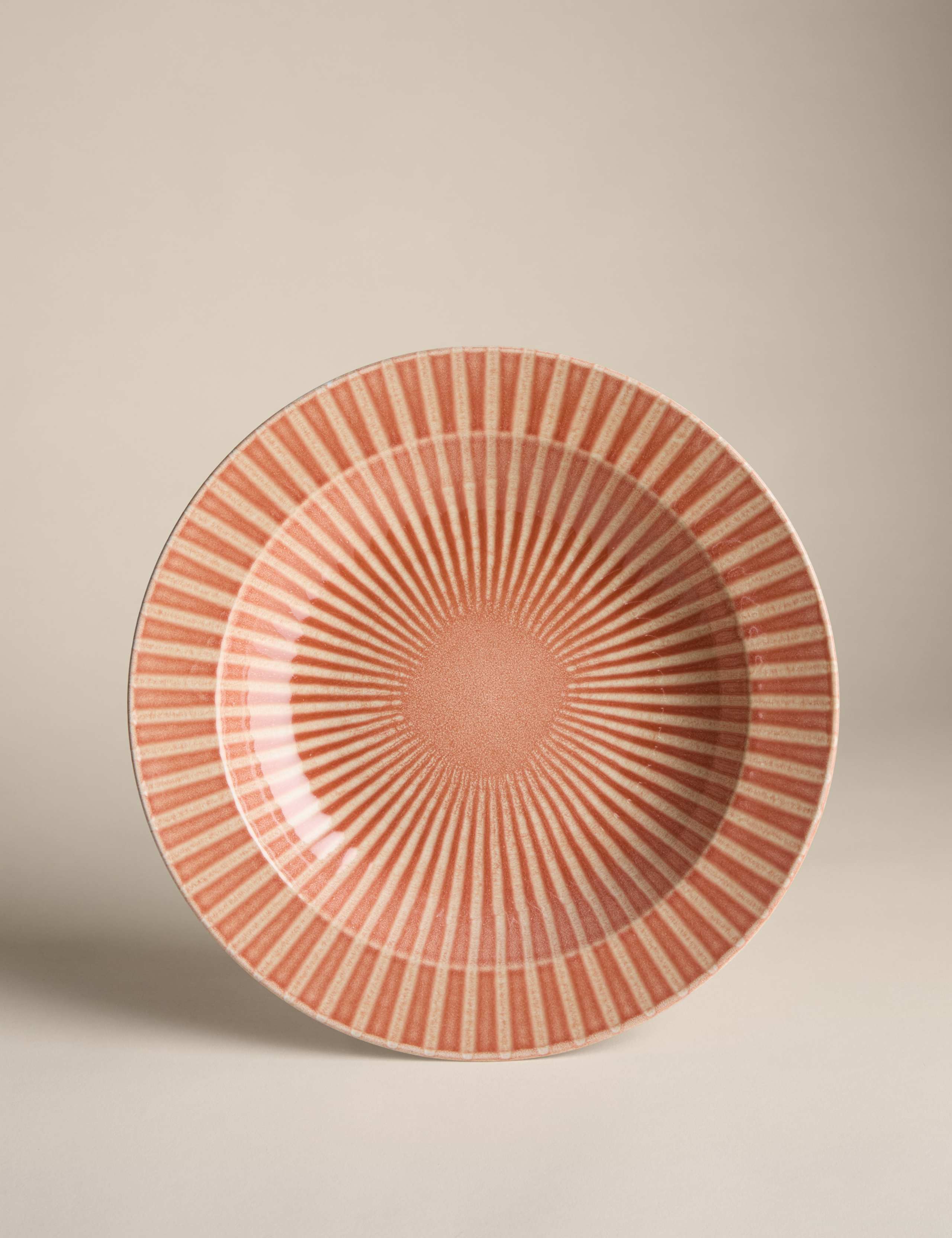 Reactive Striped Serving Bowl