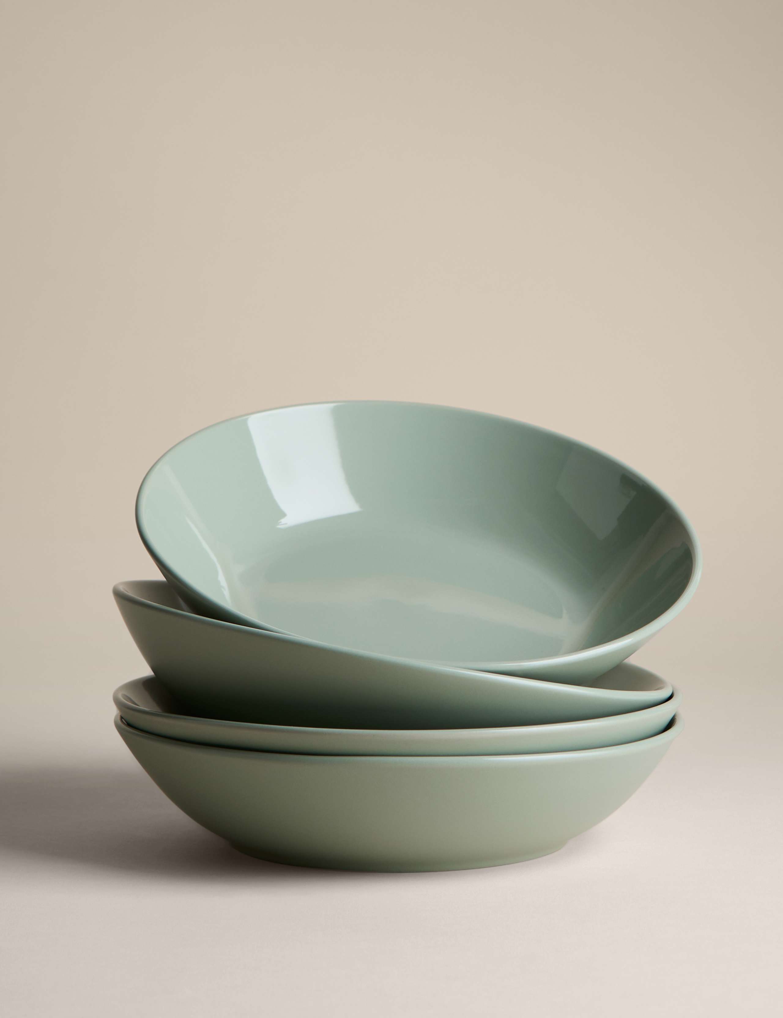 Set of 4 Everyday Stoneware Pasta Bowls