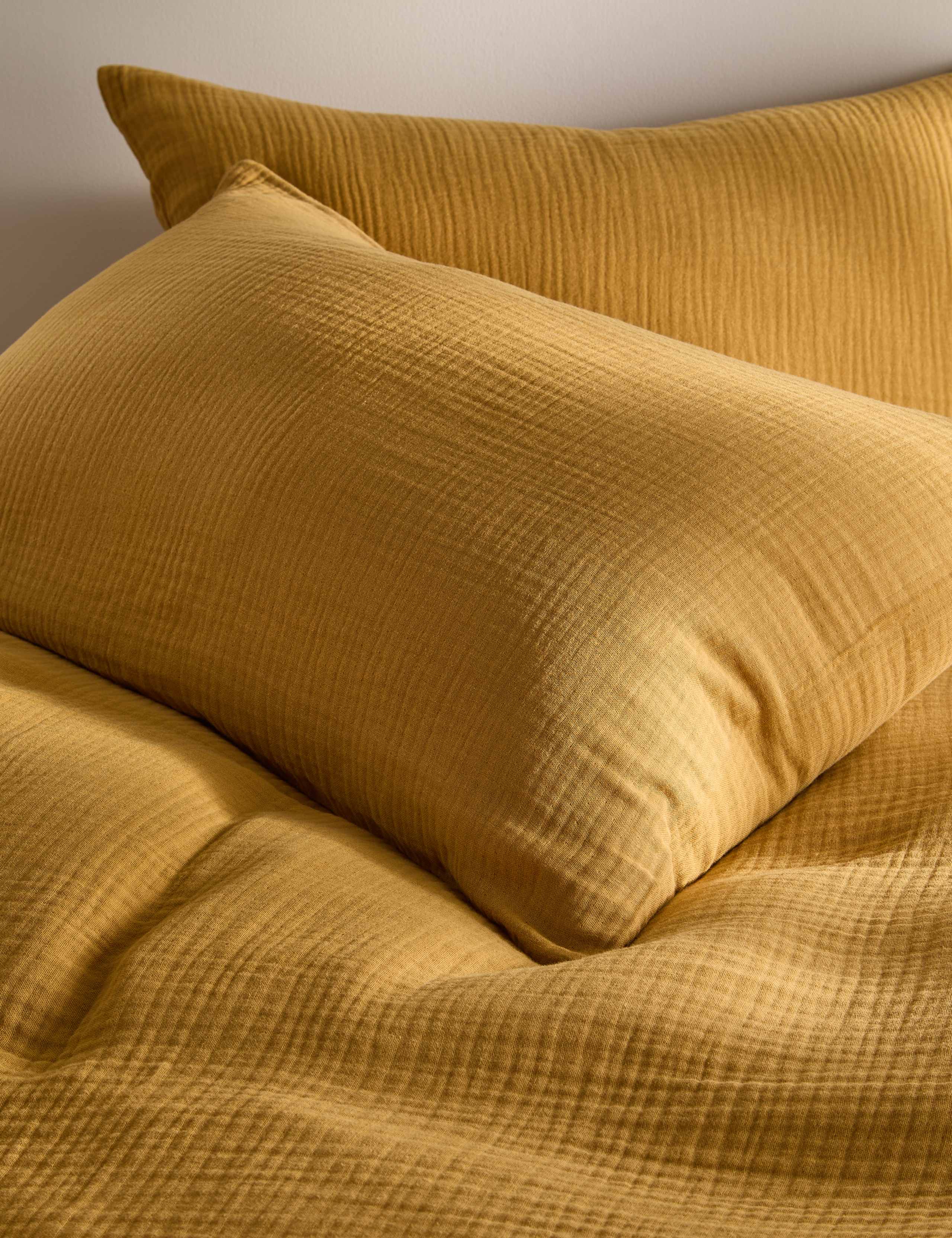 2pk Pure Cotton Muslin Pillowcases