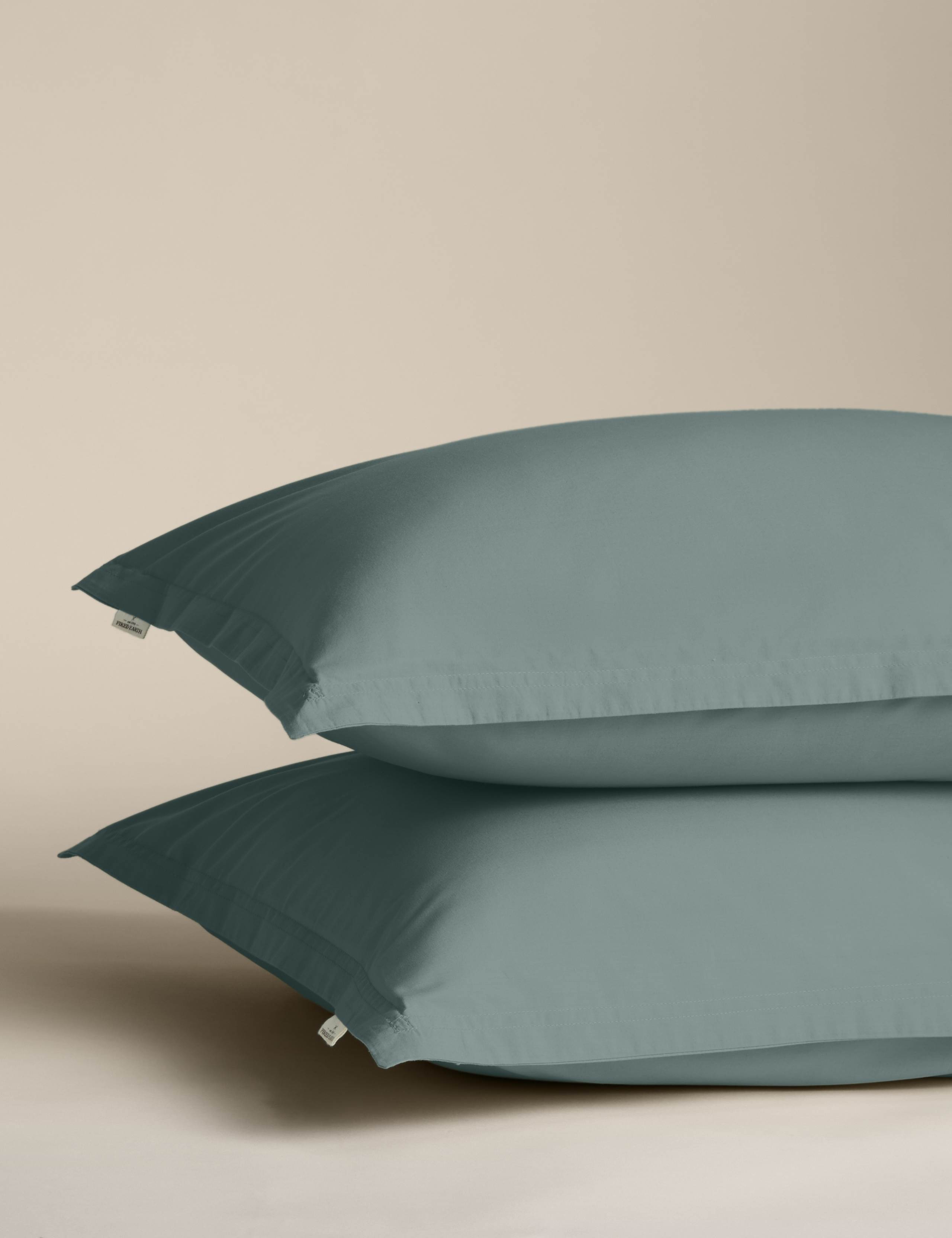 2 Pack Washed Cotton Oxford Pillowcases