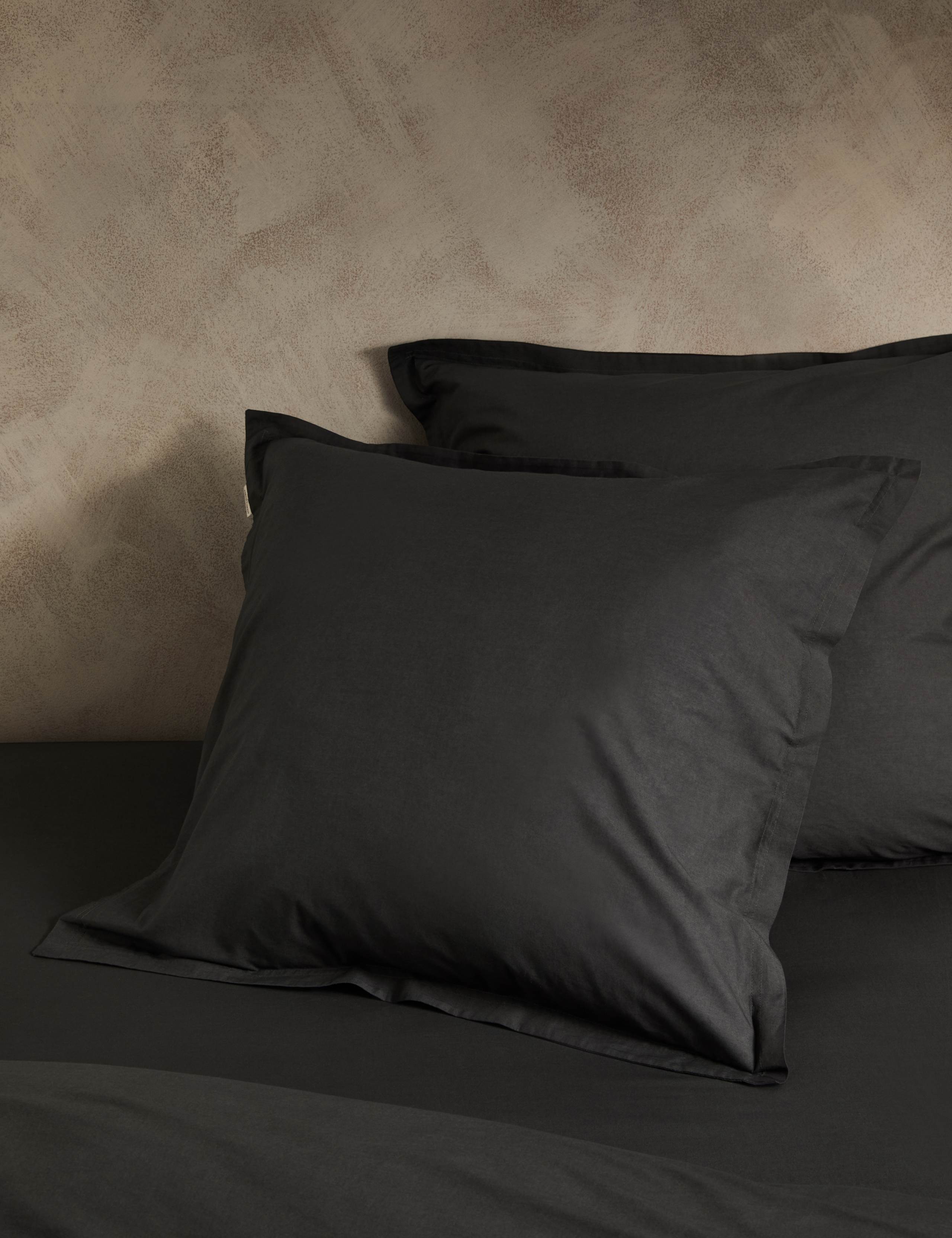 2pk Washed Cotton Square Pillowcases