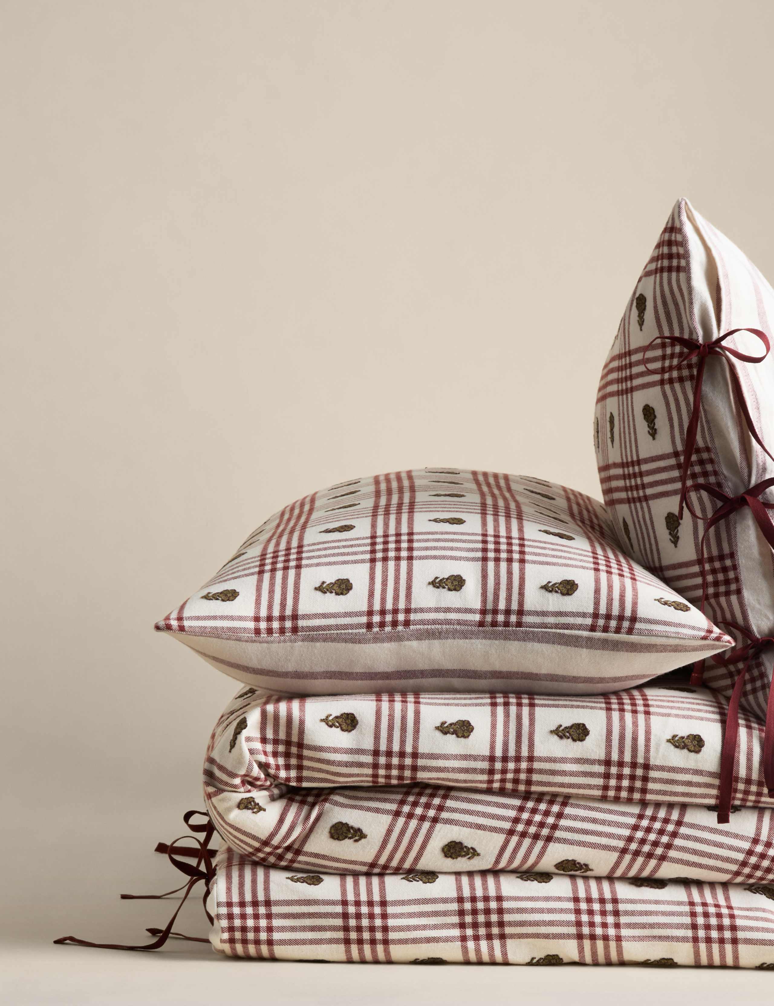 Pure Brushed Cotton Yarn Dye Bedding Set