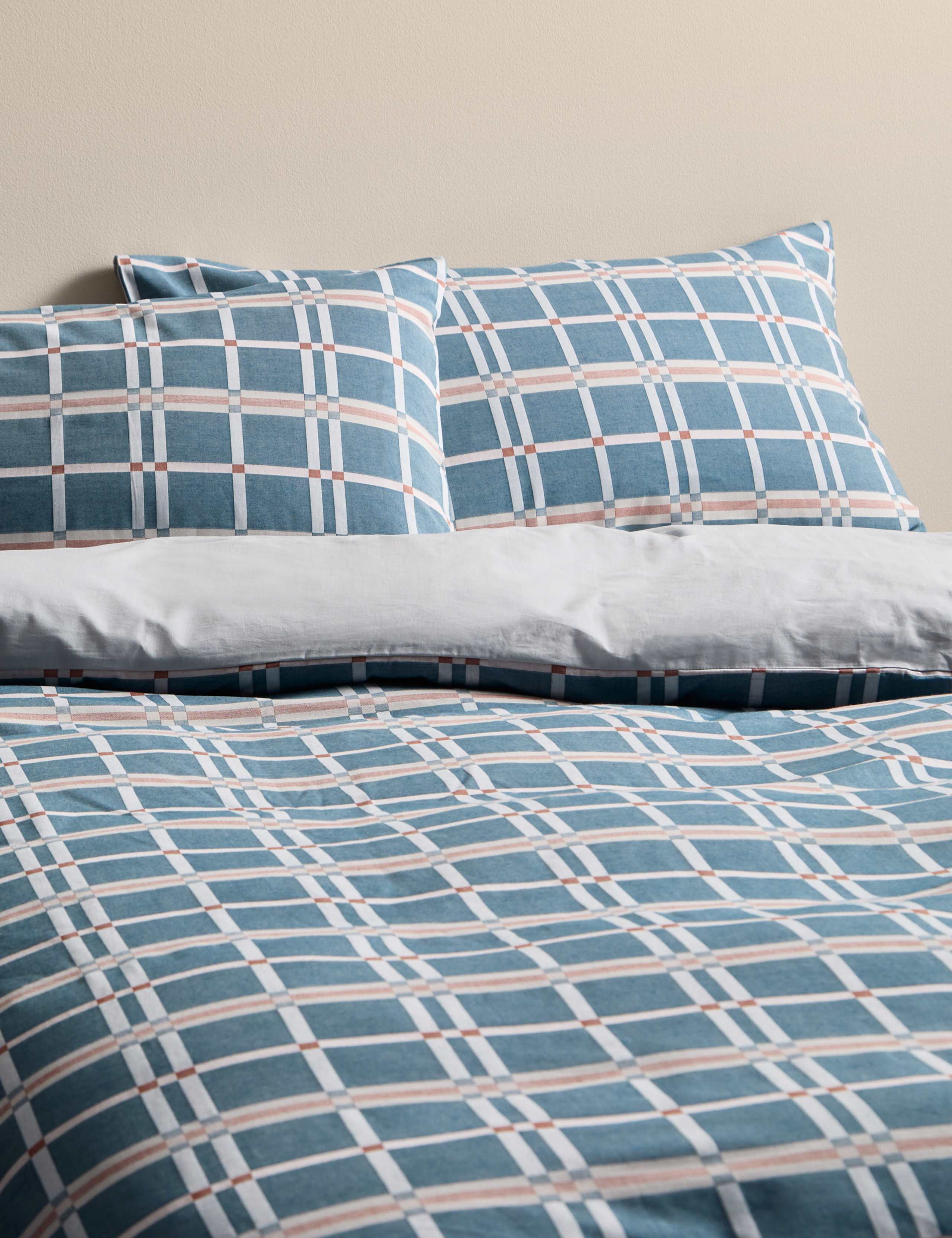 Pure Cotton Geo Checked Jacquard Bedding Set