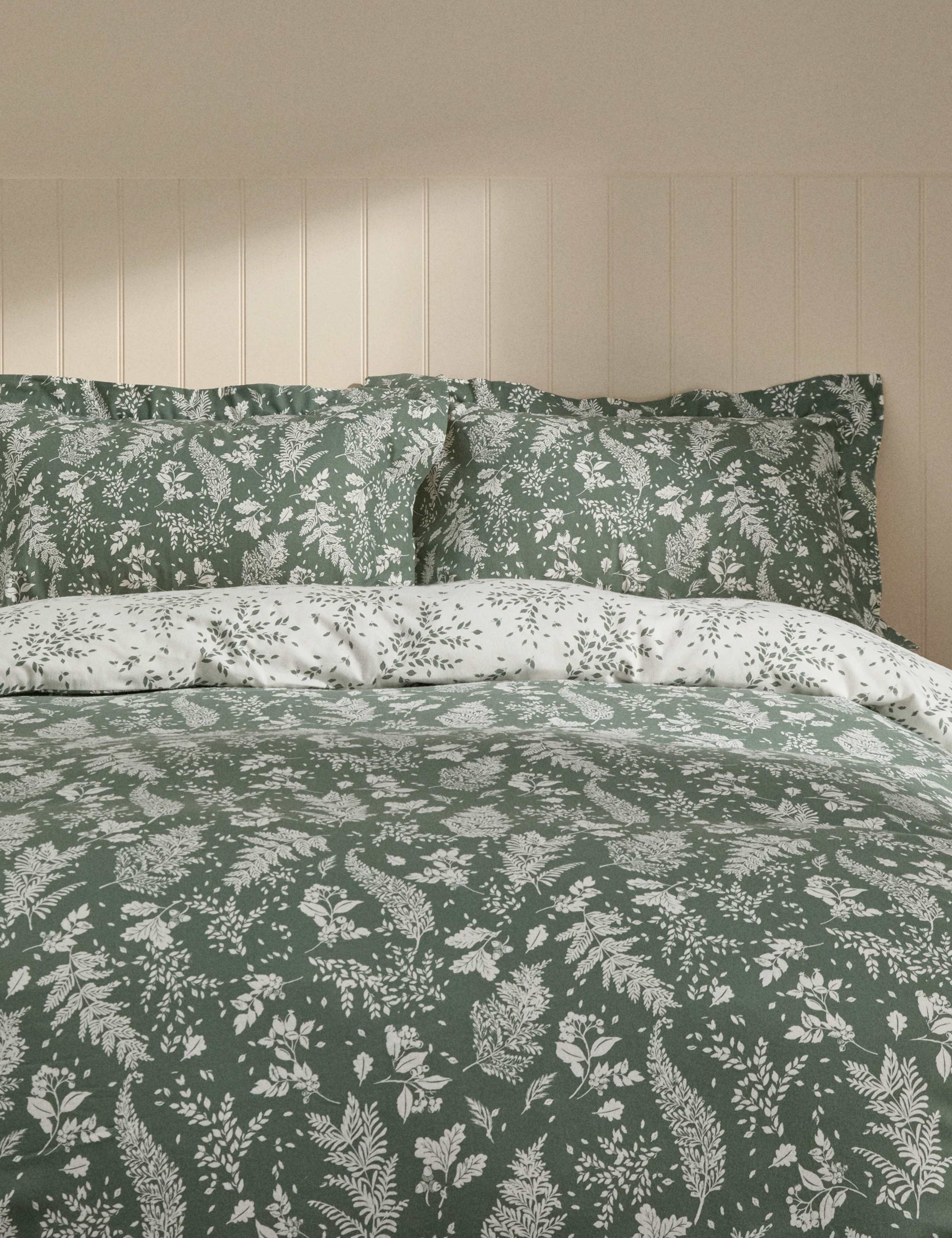 Brushed Cotton Fern Bedding Set