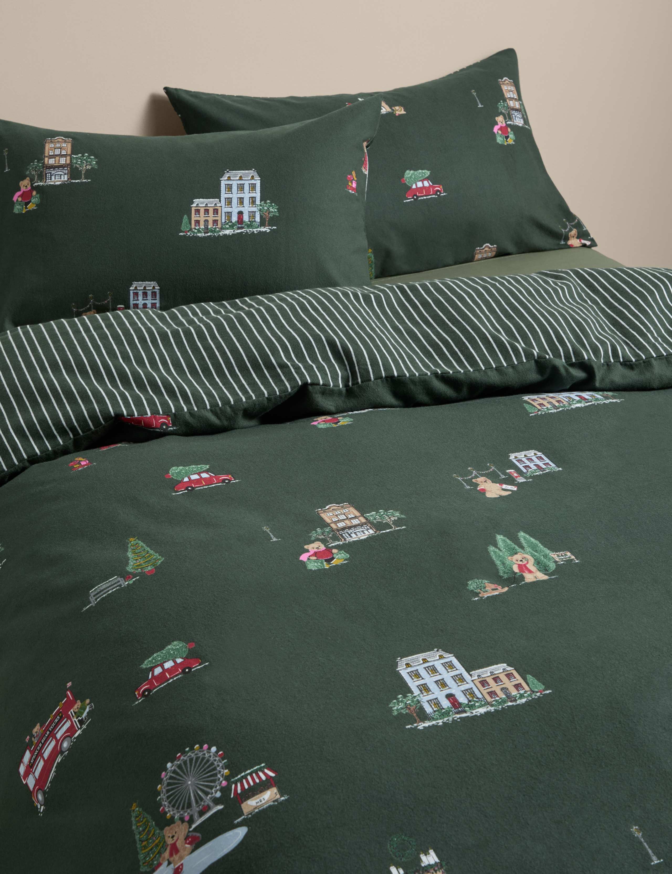 Pure Cotton Spencer Bear™ Christmas Bedding Set