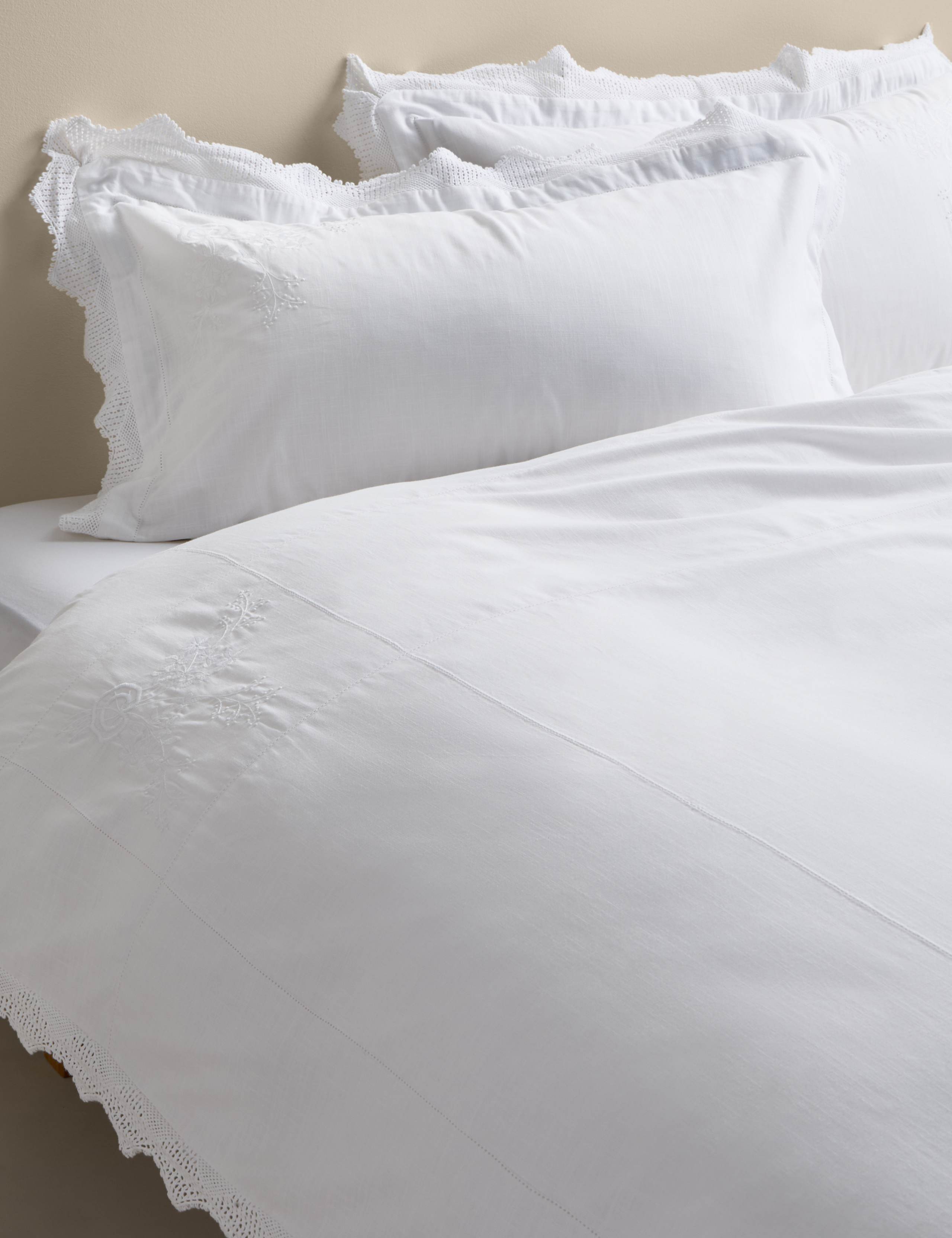 Pure Cotton Vintage Lace Embroidered Bedding Set