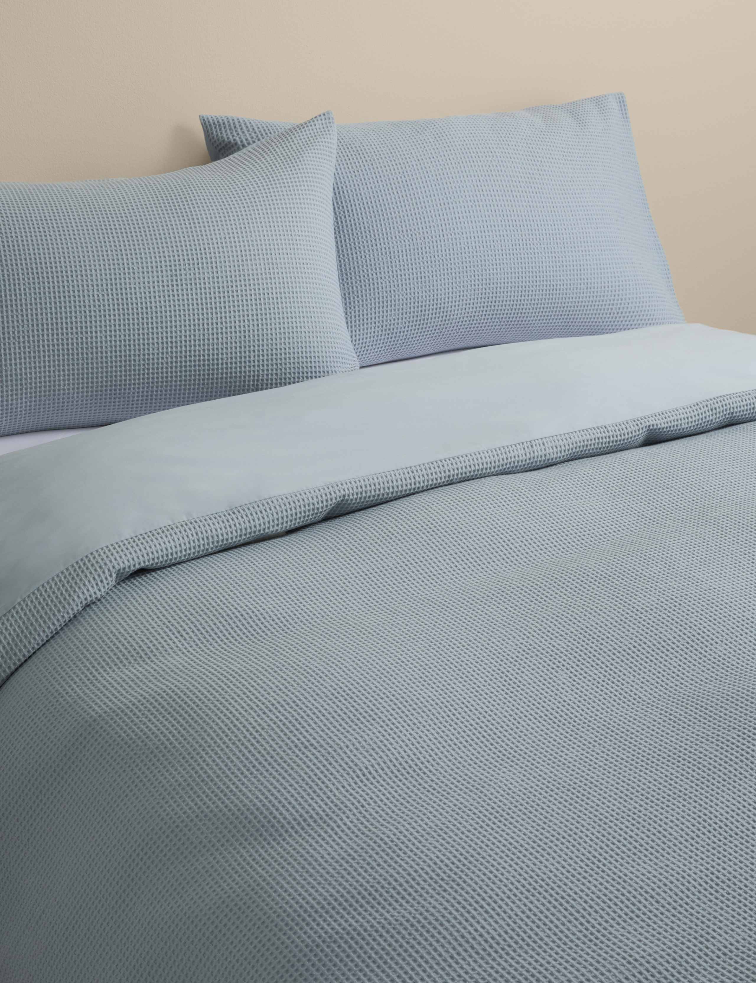 Washed Cotton Waffle Bedding Set