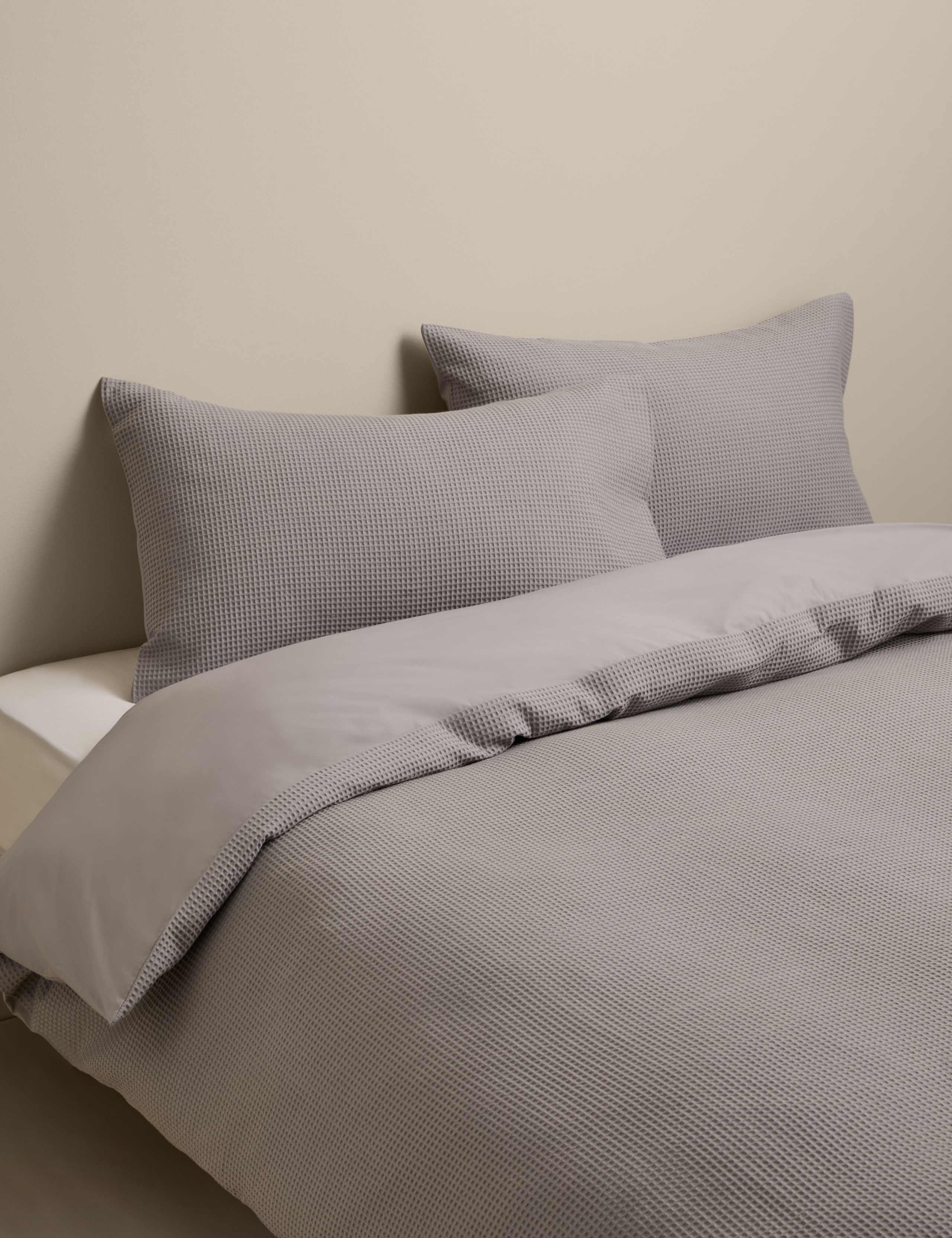 Washed Cotton Waffle Bedding Set