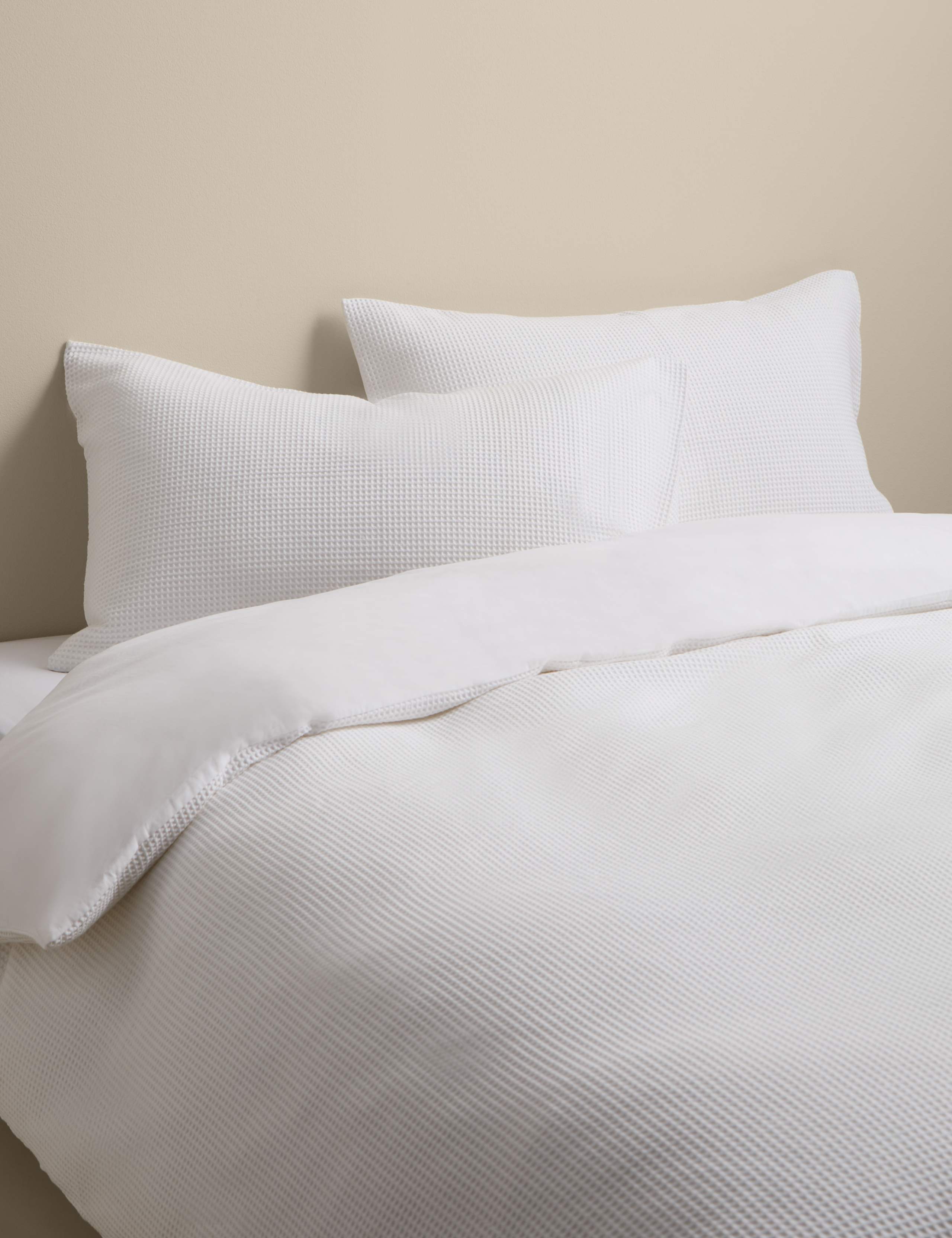 Washed Cotton Waffle Bedding Set