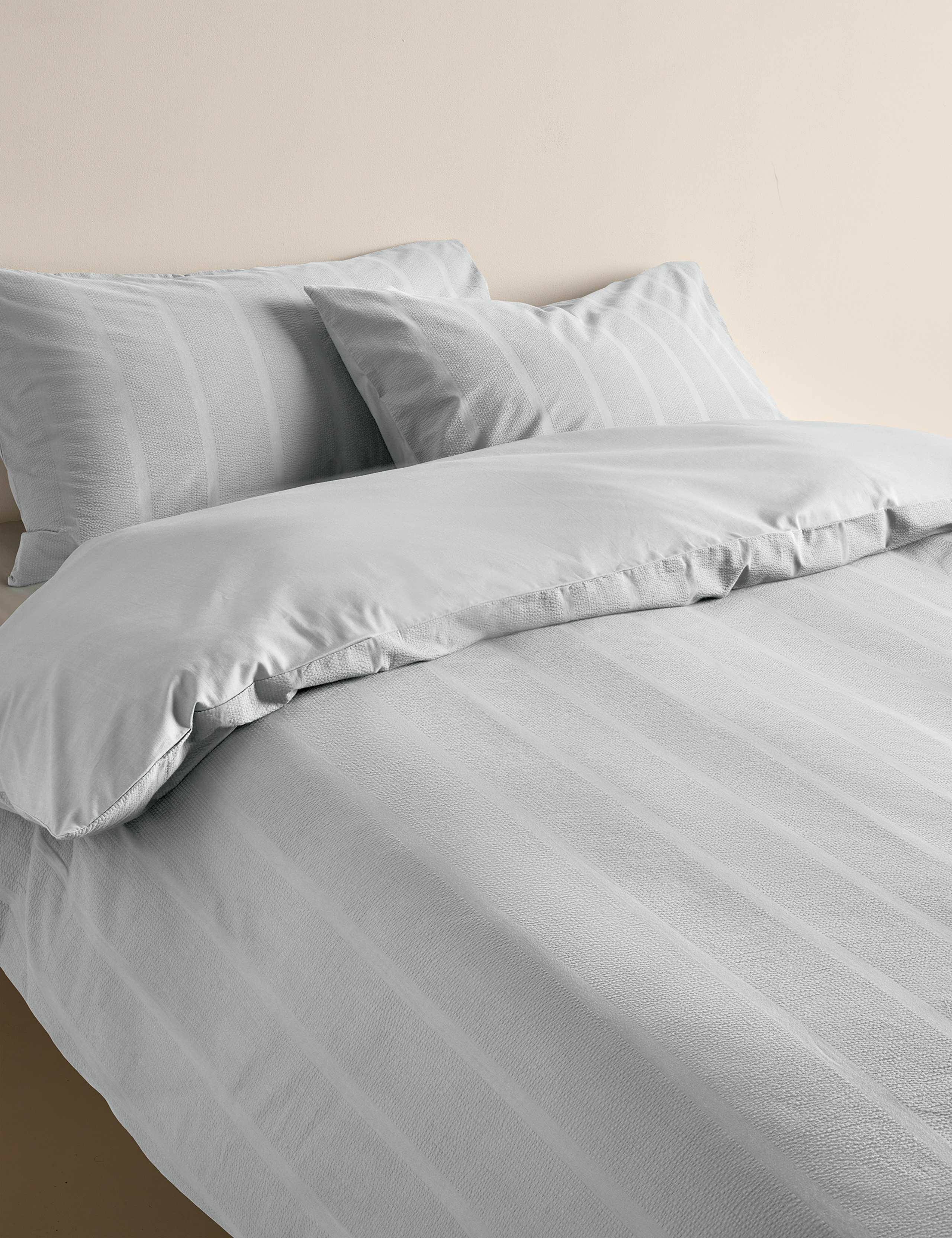 Pure Cotton Striped Seersucker Bedding Set
