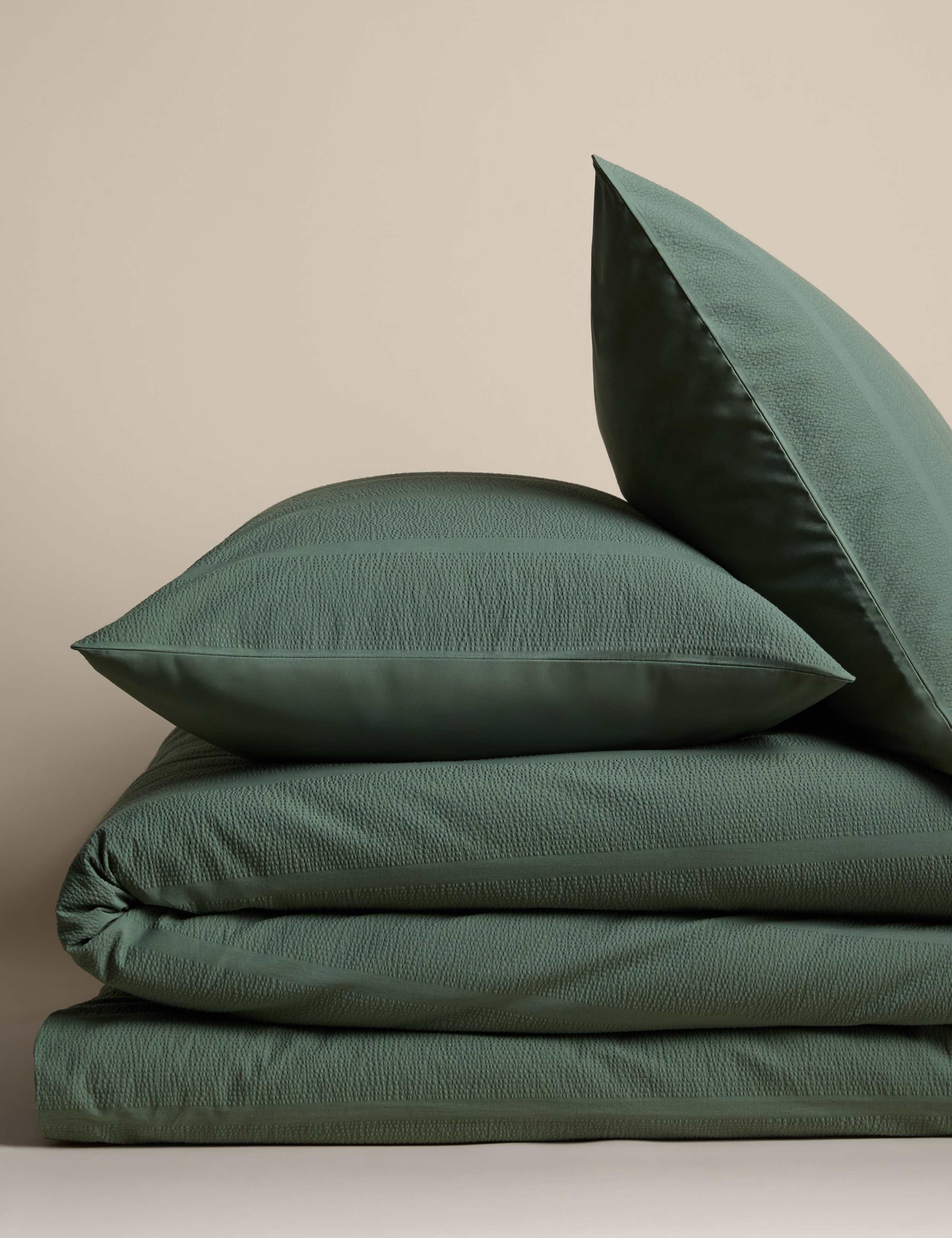 Pure Cotton Striped Seersucker Bedding Set