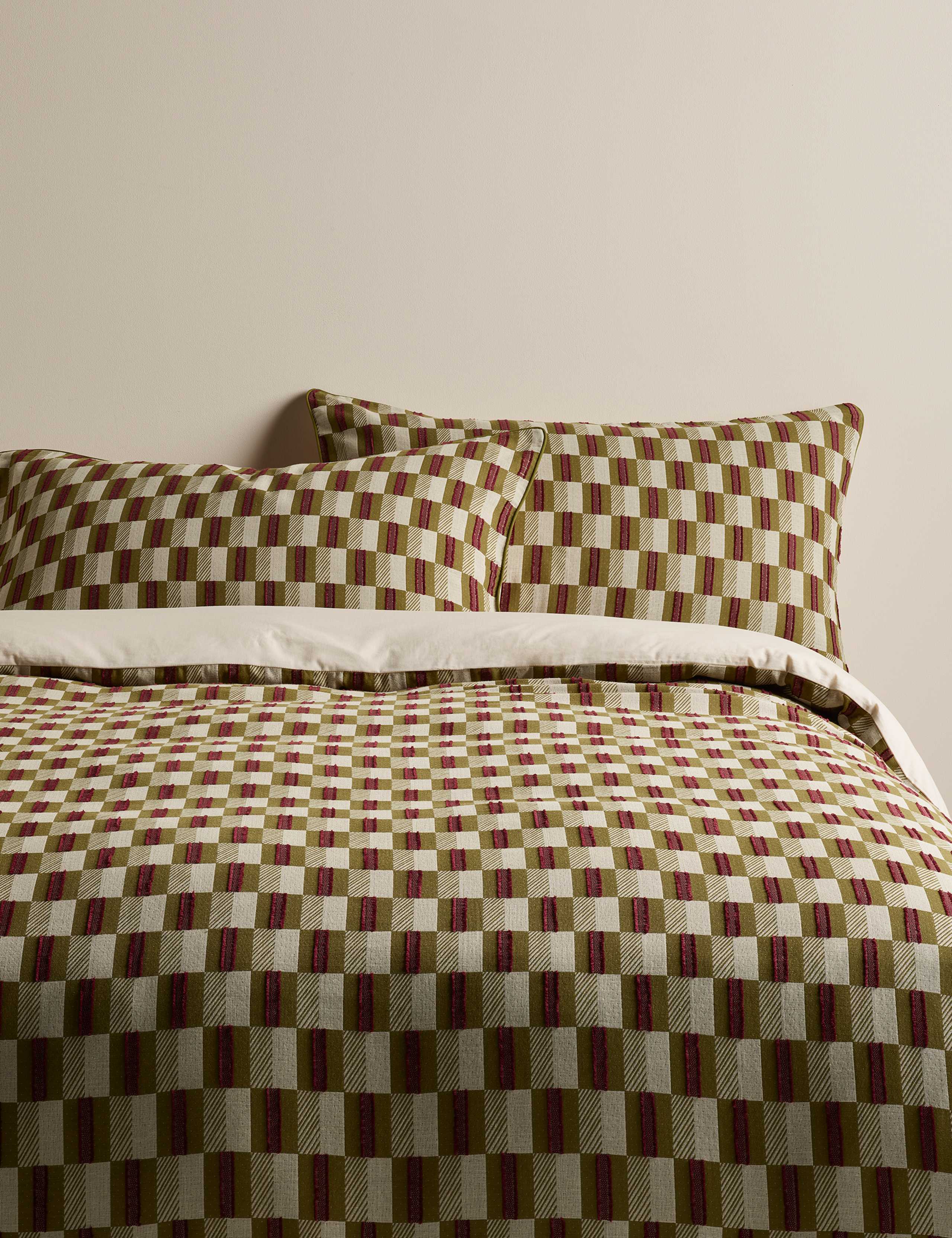 Checkerboard Gauze Jacquard Bedding Set