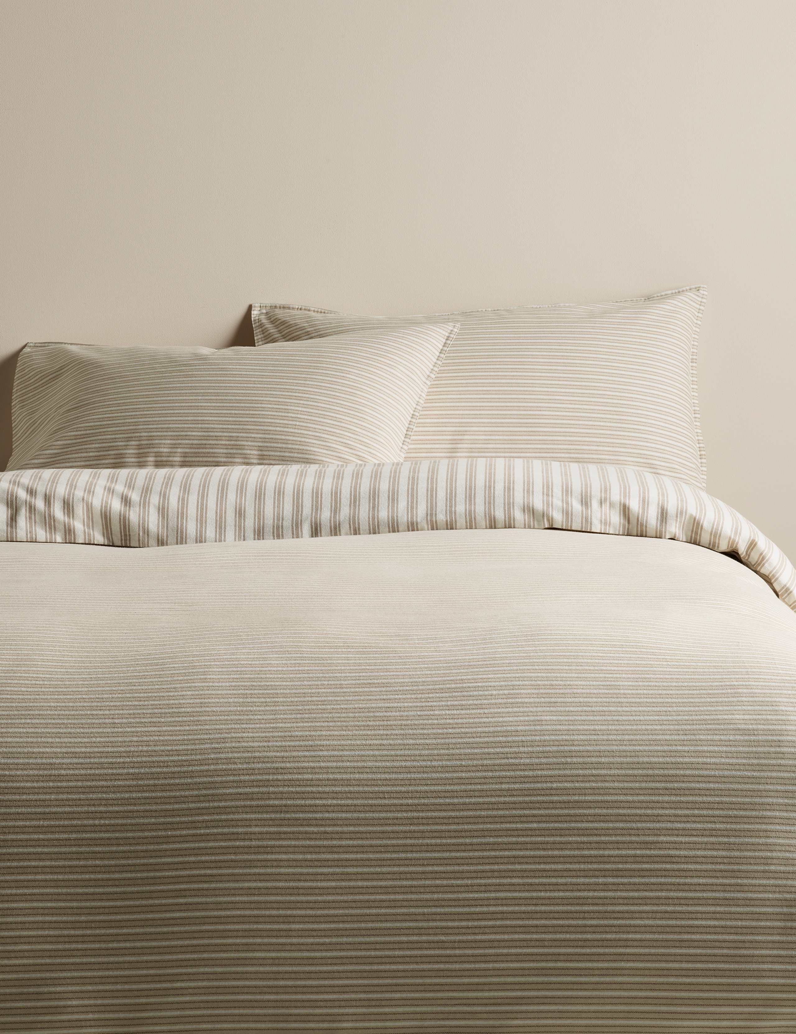 Brushed Cotton Striped Bedding Set