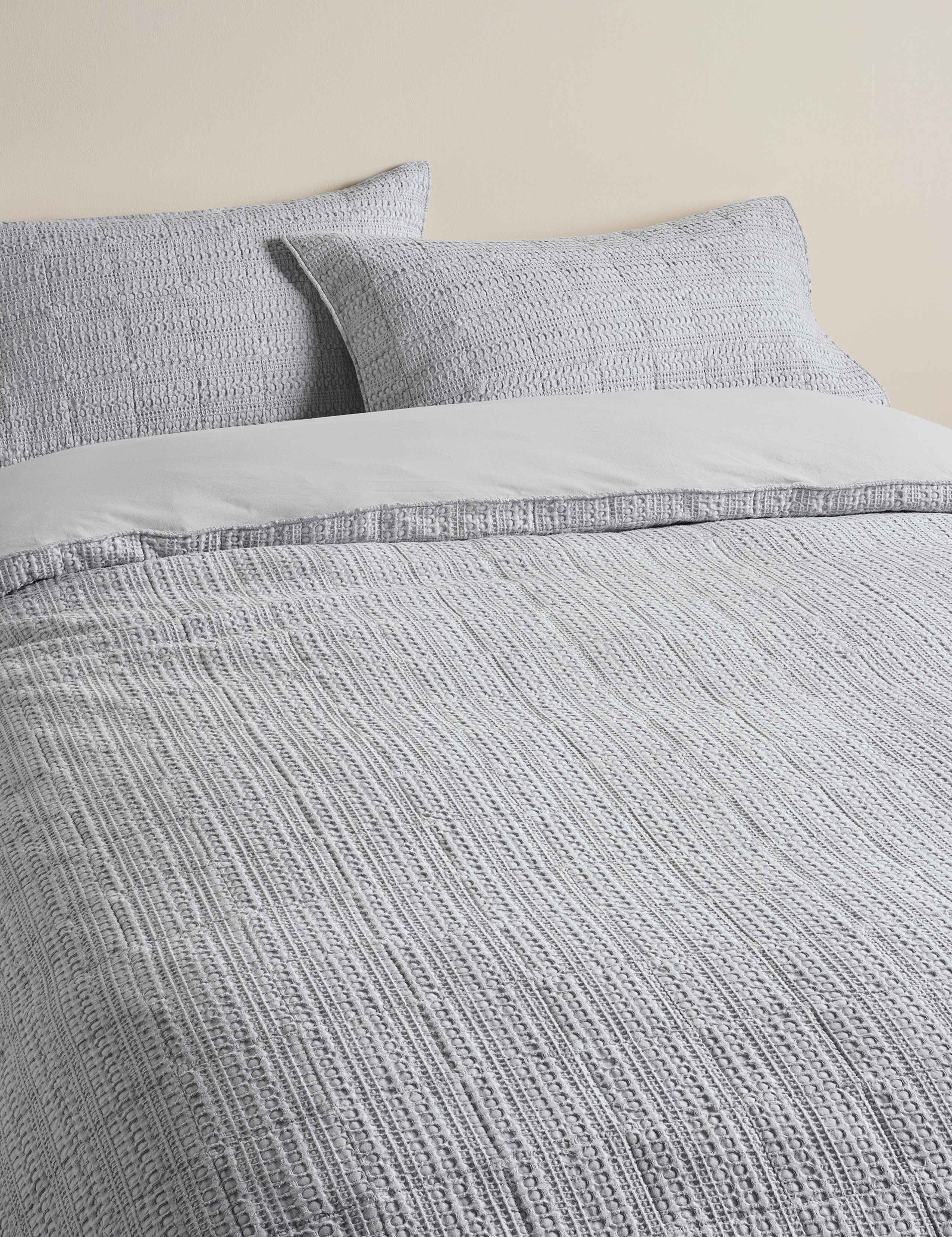 Pure Cotton Quilted Waffle 2.5 Tog Bedding Set