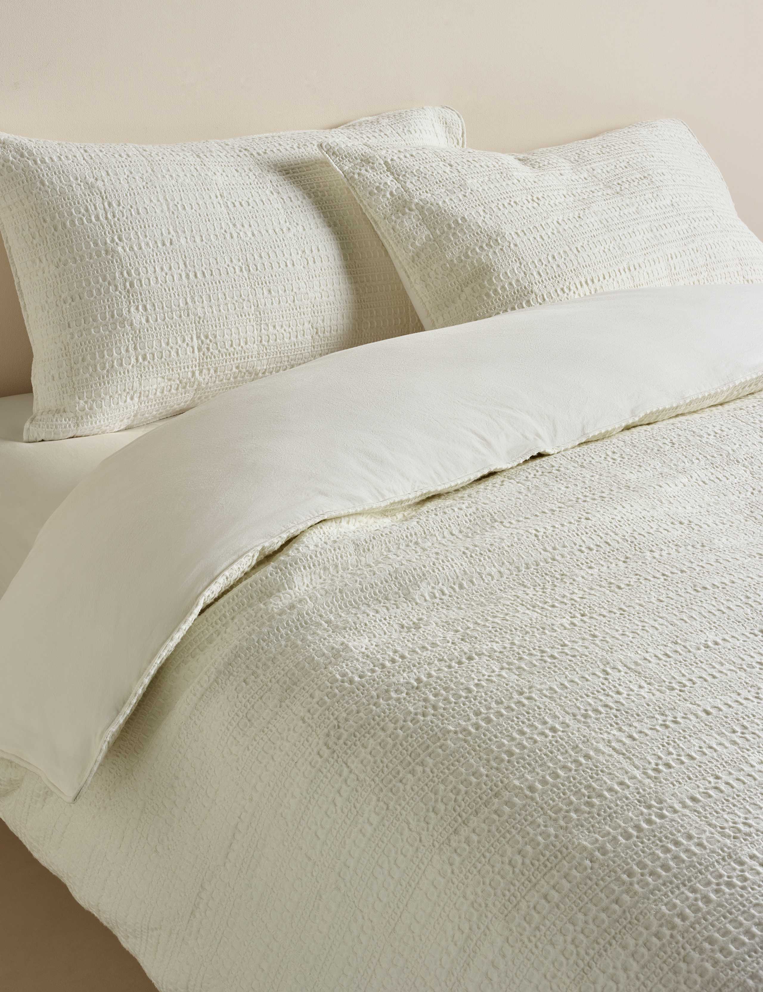 Pure Cotton Quilted Waffle 2.5 Tog Bedding Set