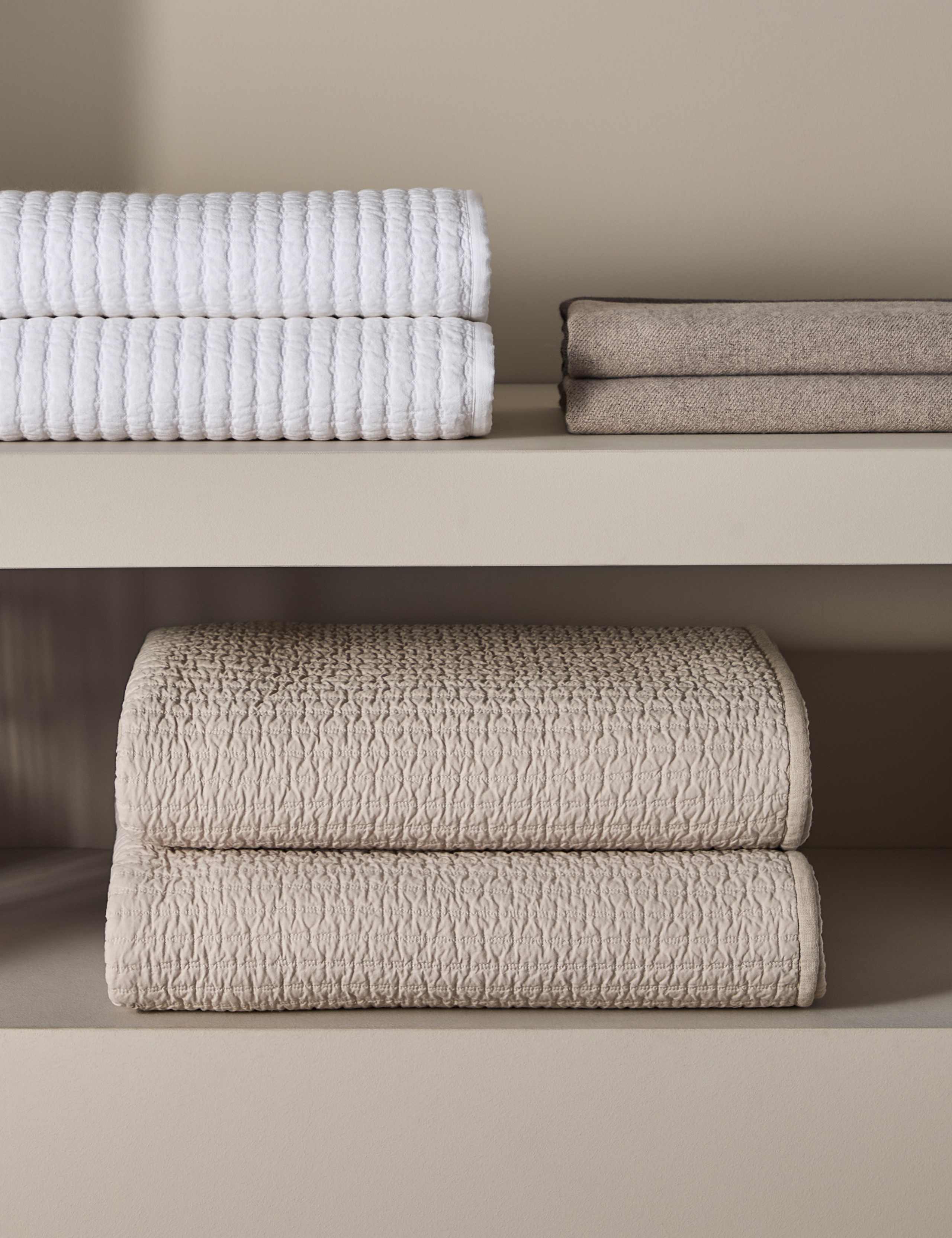 Cotton with Linen Embroidered Bedspread