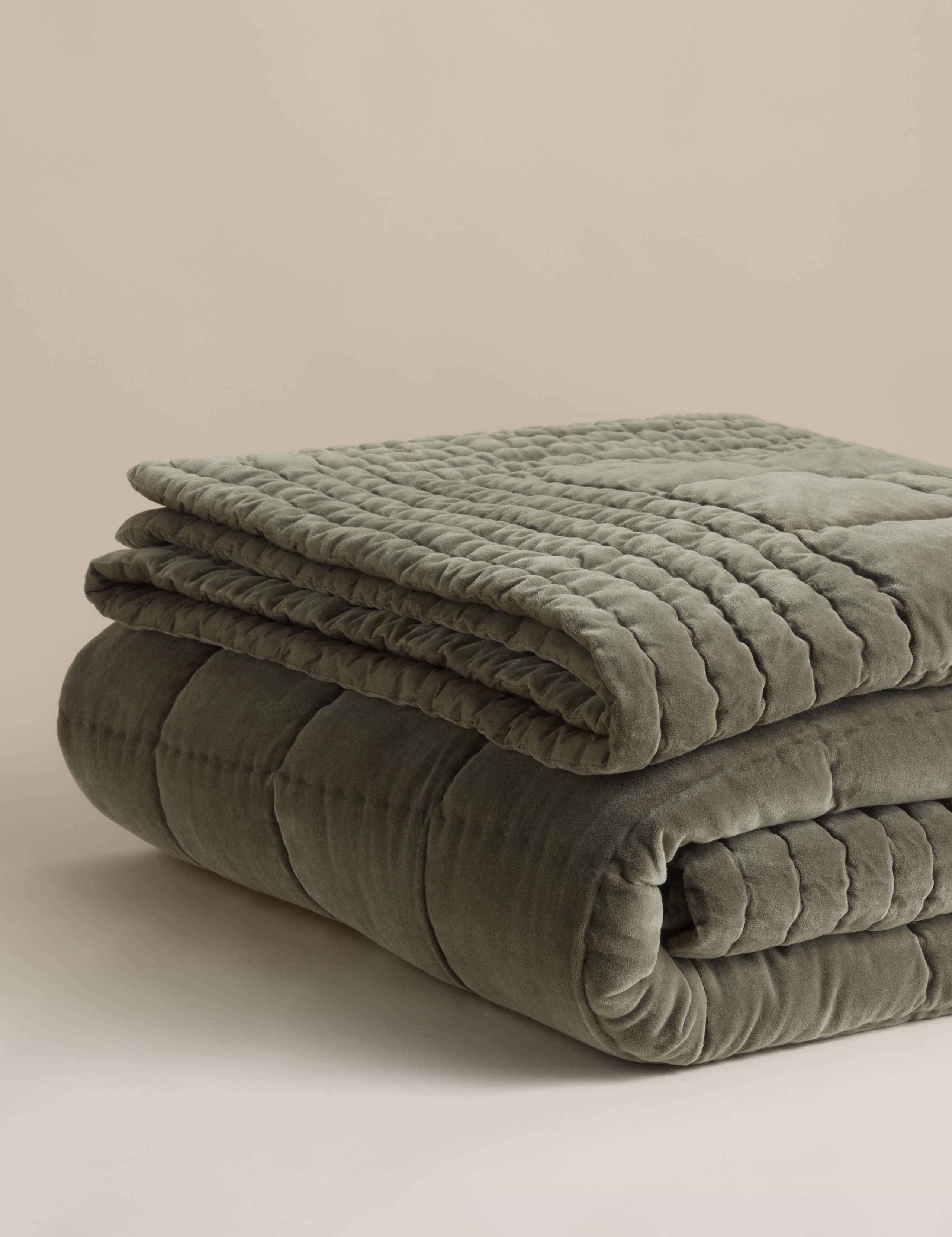 Pure Cotton Velvet Bedspread
