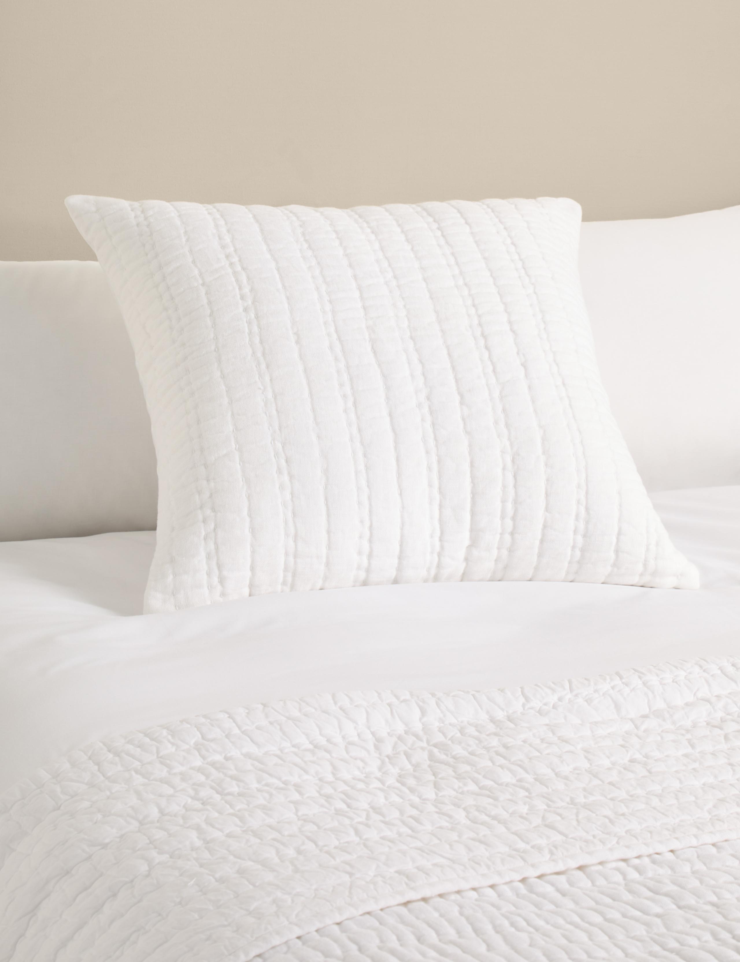 Pure Linen Textured Large Decorative Cushion