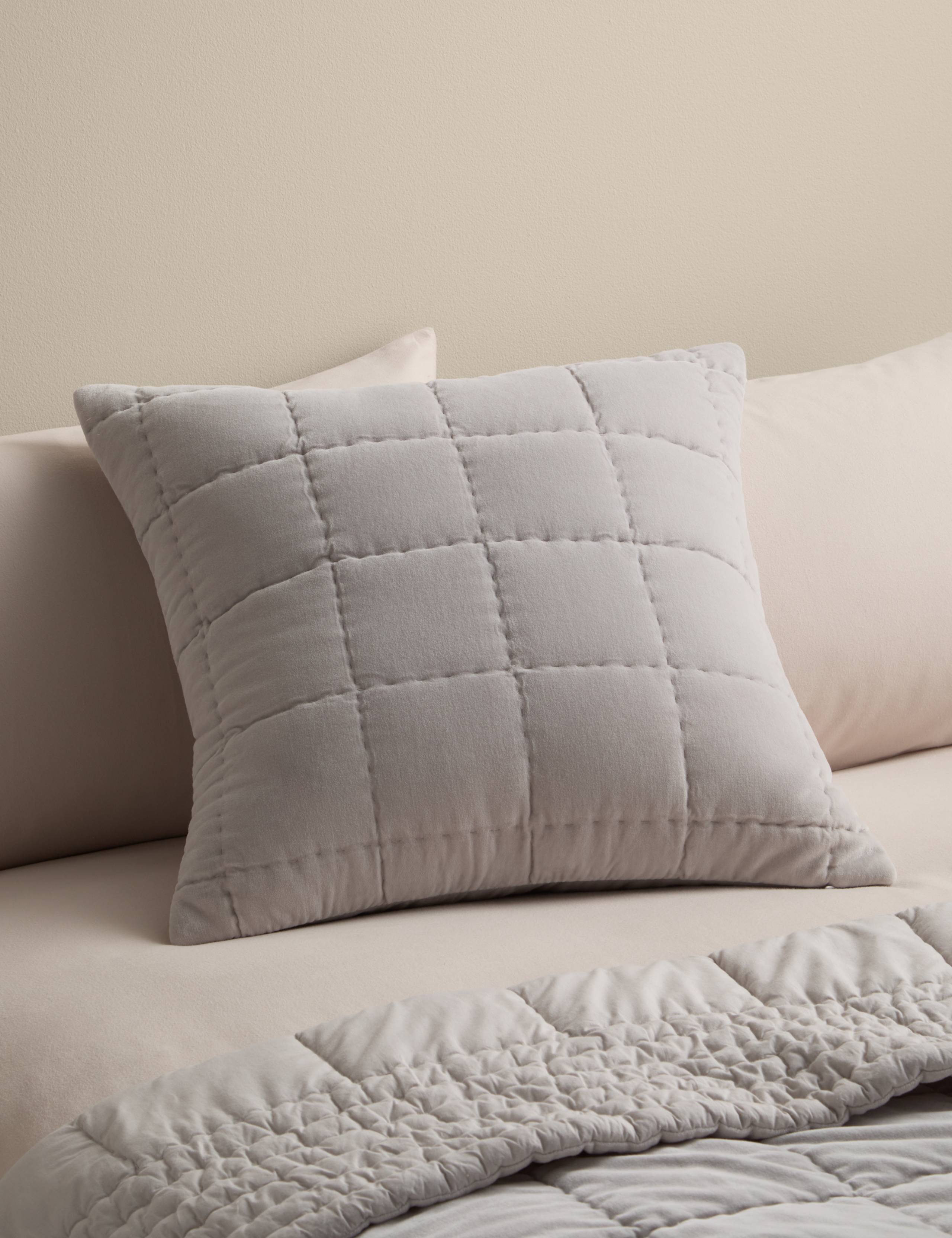 Pure Cotton Velvet Quilted Cushion