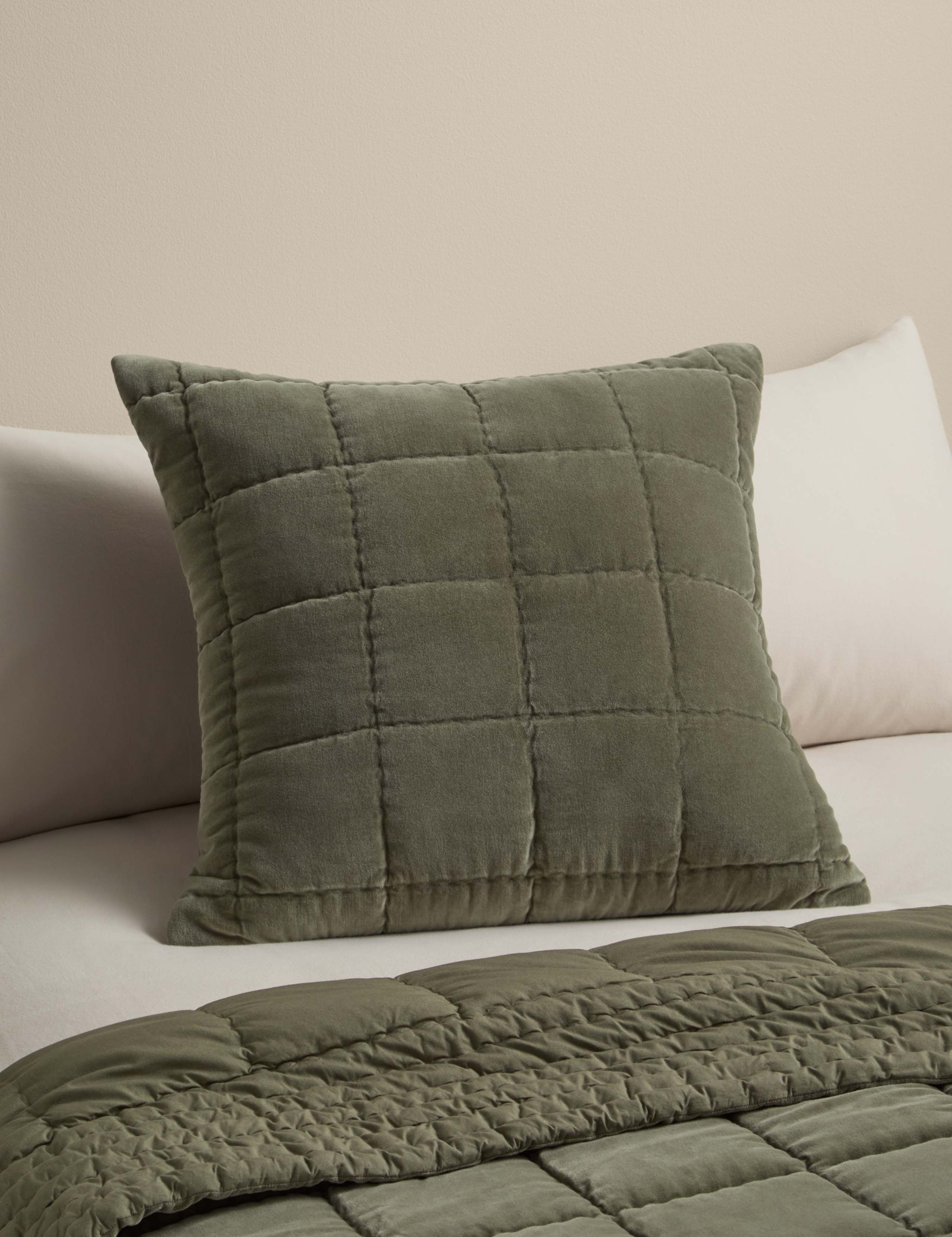 Pure Cotton Velvet Quilted Cushion