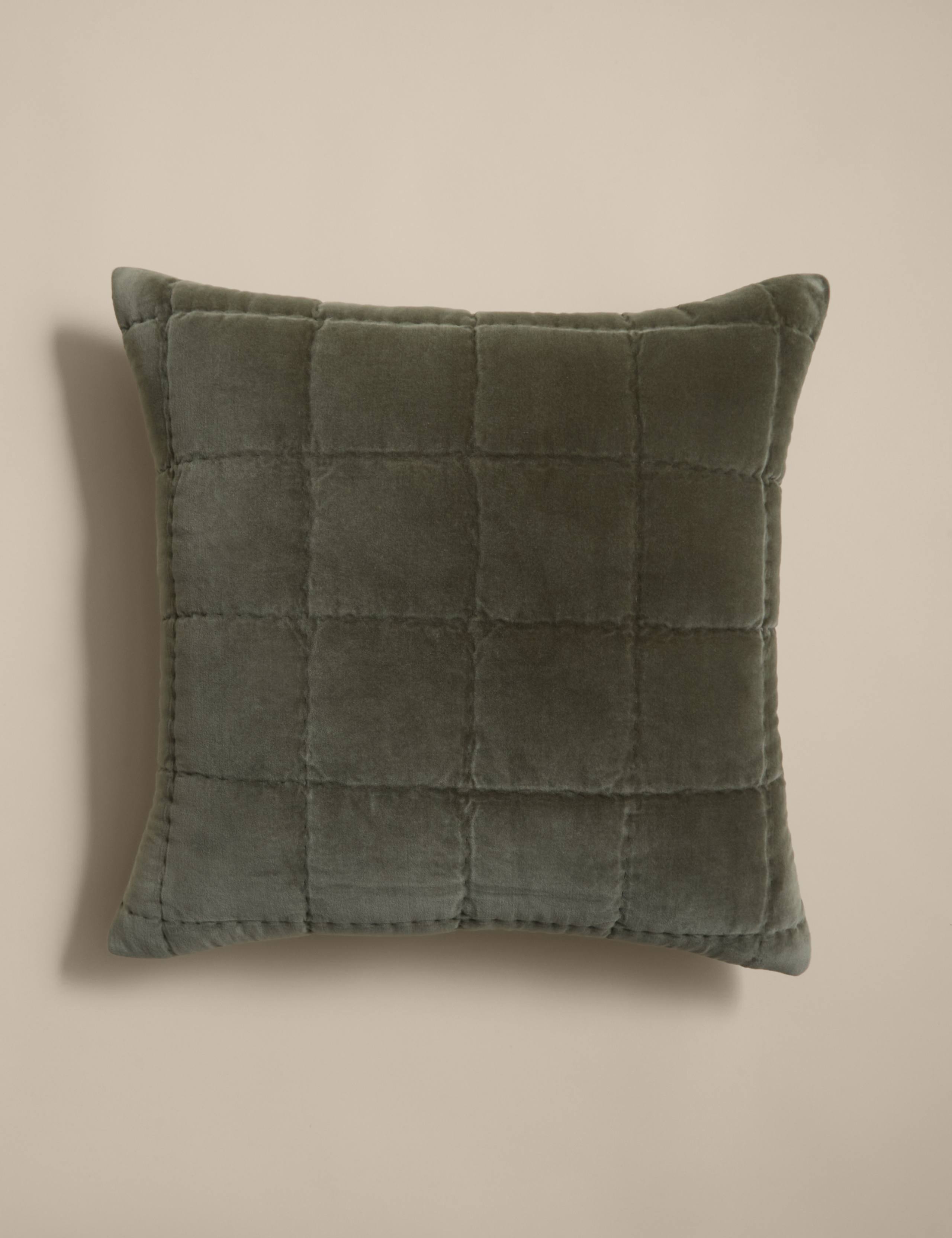 Pure Cotton Velvet Quilted Cushion