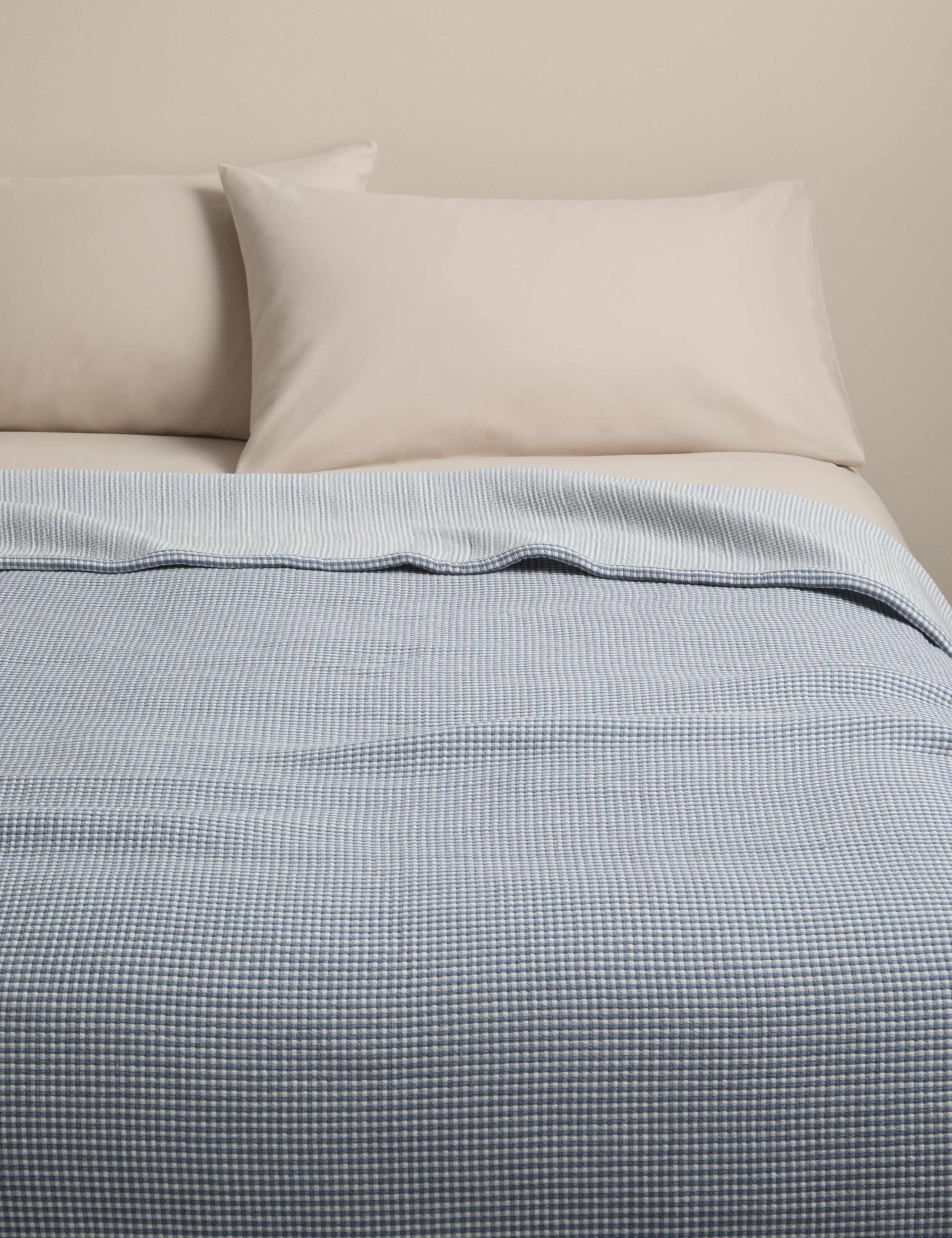 Cotton Rich Gingham Bedspread
