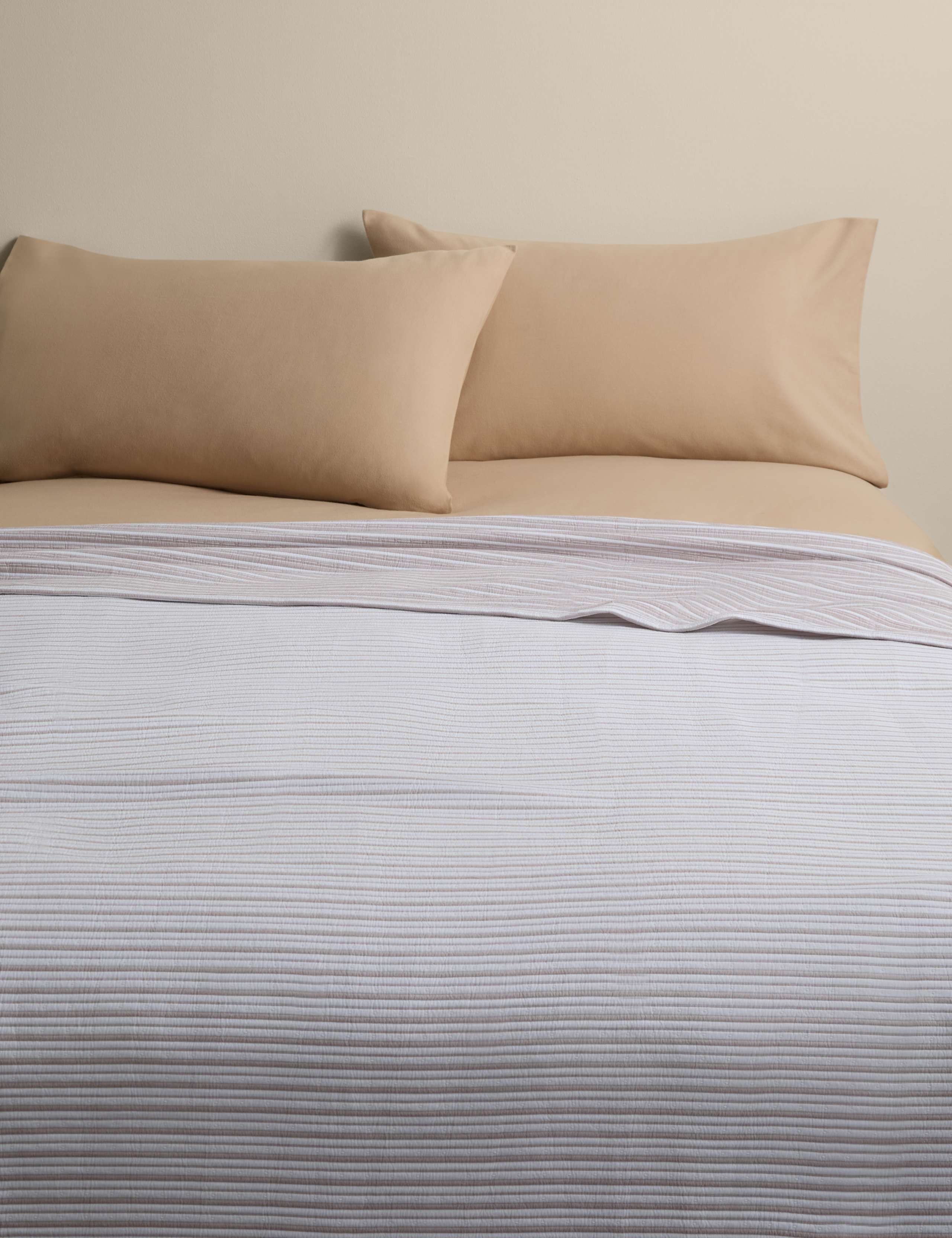 Cotton Rich Striped Matelassé Bedspread